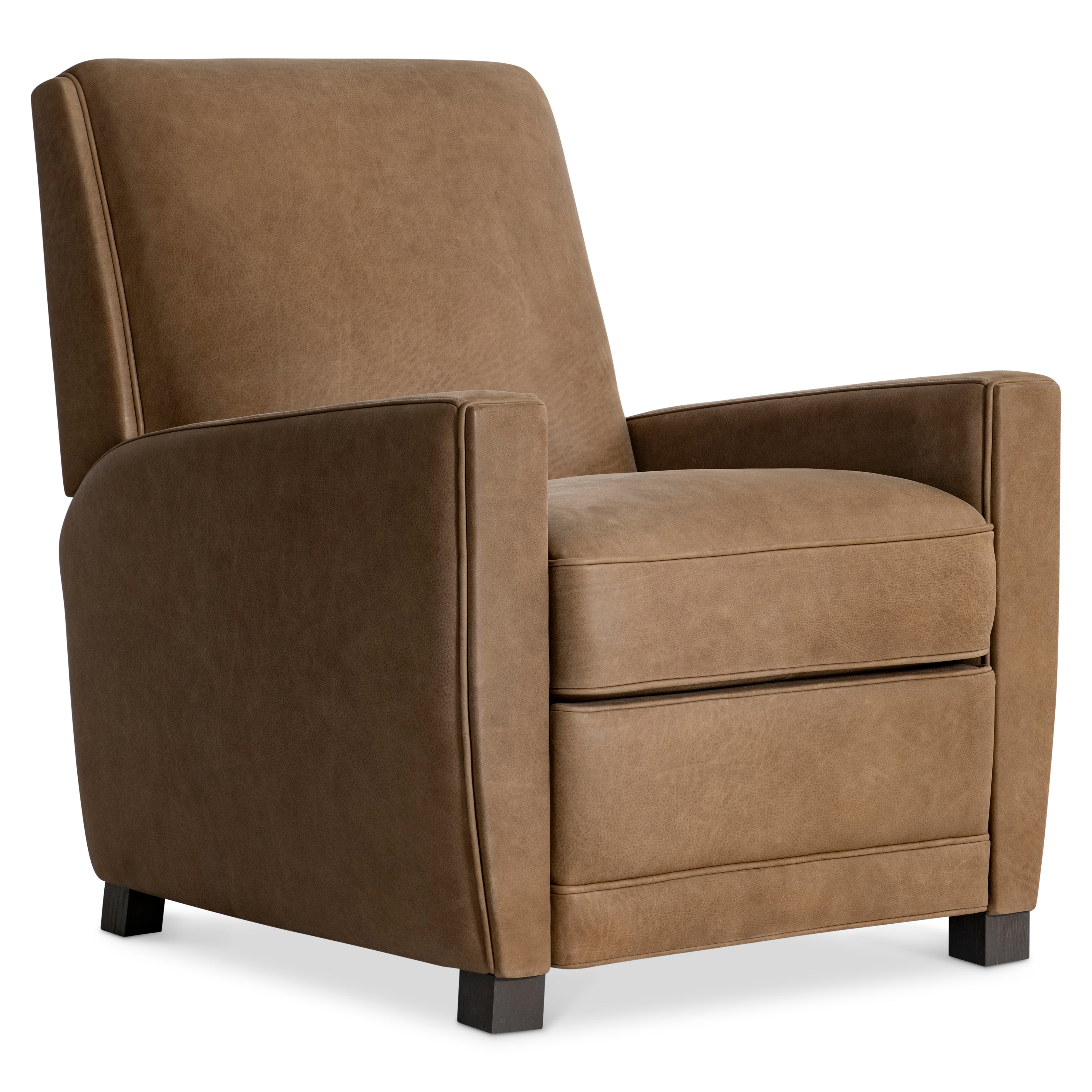 Bastille Tan Leather Recliner by Bernhardt