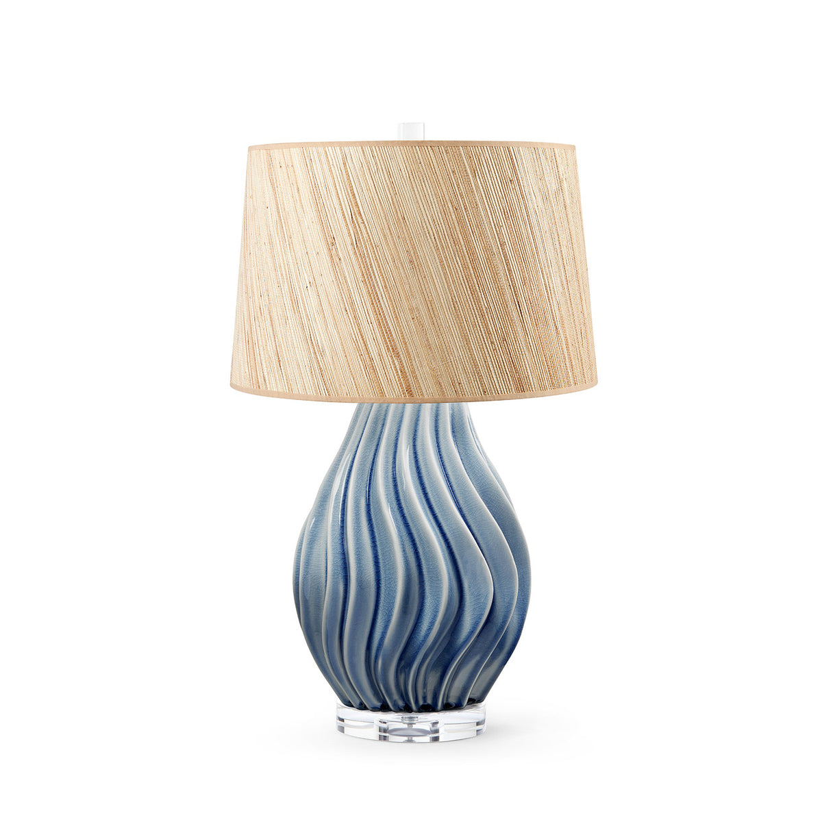 Tulum Lamp with Shade 17-inch Papyrus with Gold