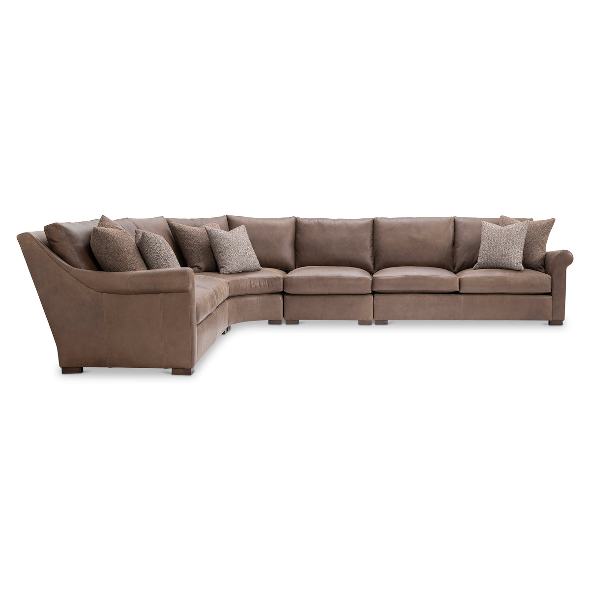 Keirnan 4-Piece Leather Sectional by Bernhardt