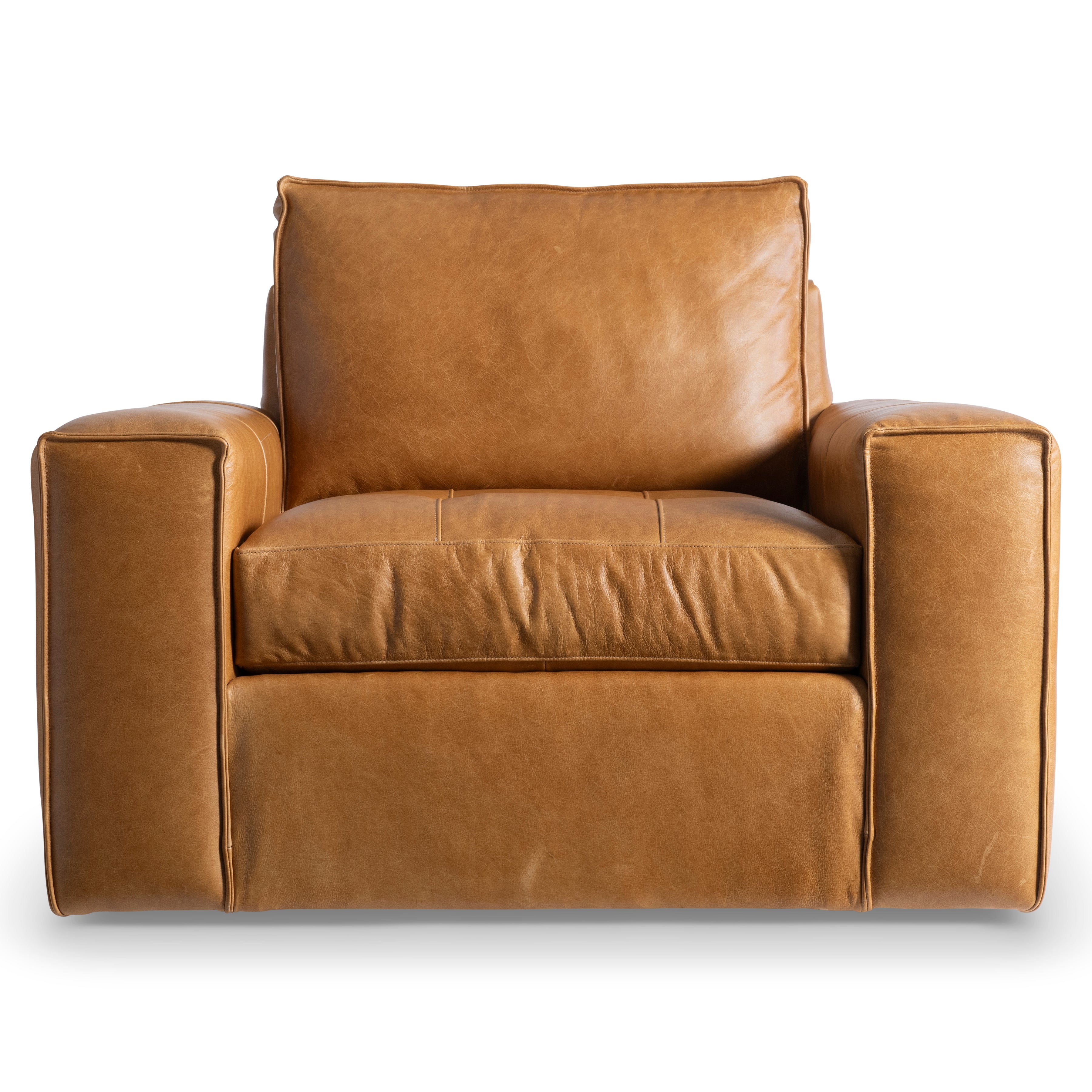 Nest Leather Swivel Chair by Bernhardt