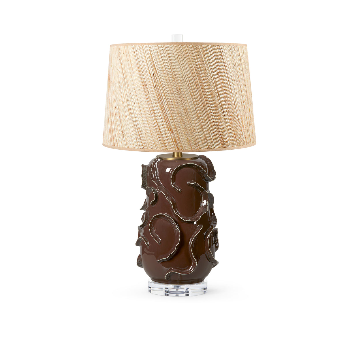 Vinework Lamp with Shade 17-inch Papyrus with Gold