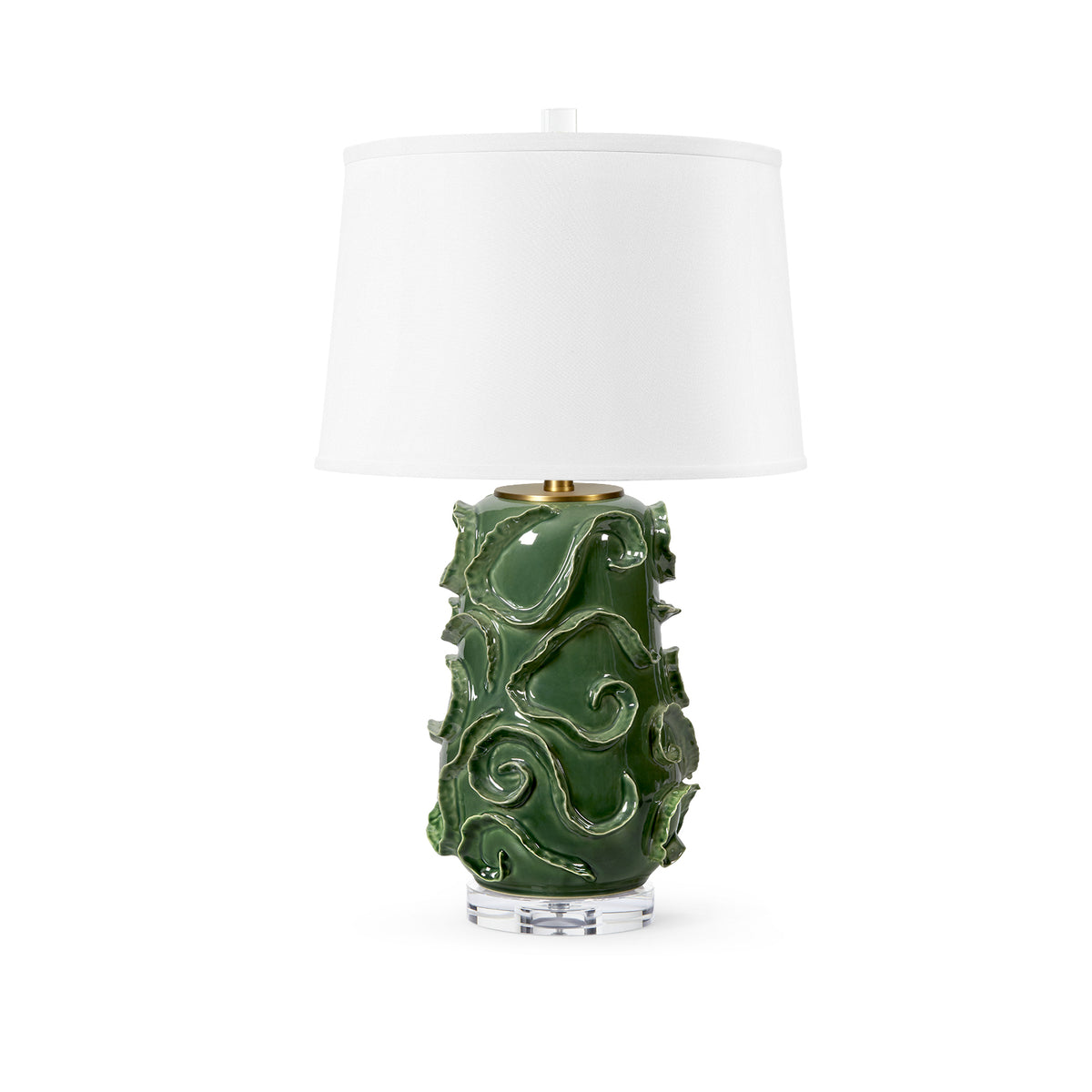 Vinework Lamp with Shade 17-inch White Linen with Gold