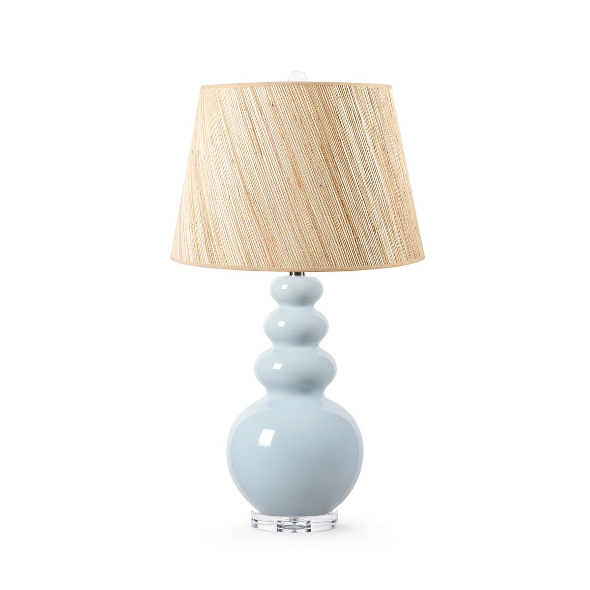 Virginia Lamp with Shade 16-inch Papyrus with Nickel
