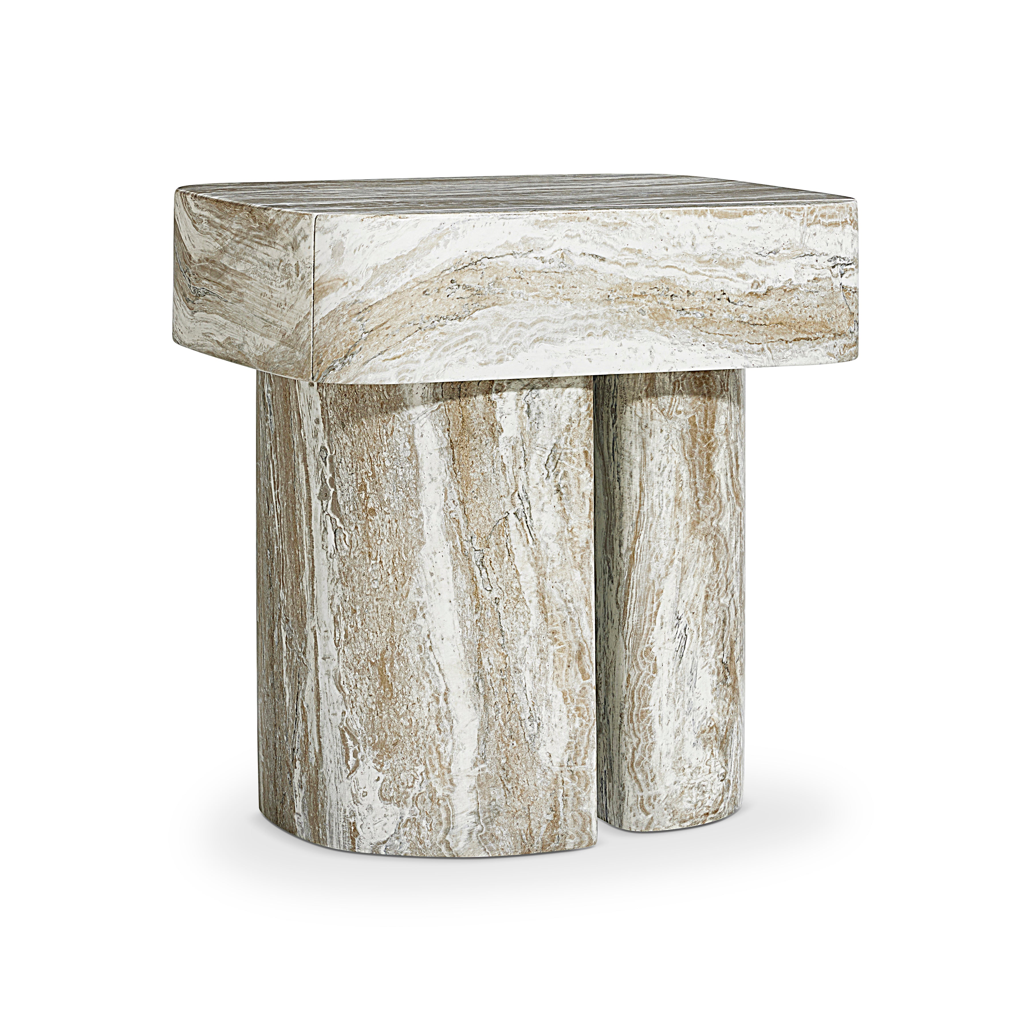 Arcadia Faux Stone Nightstand by Bernhardt