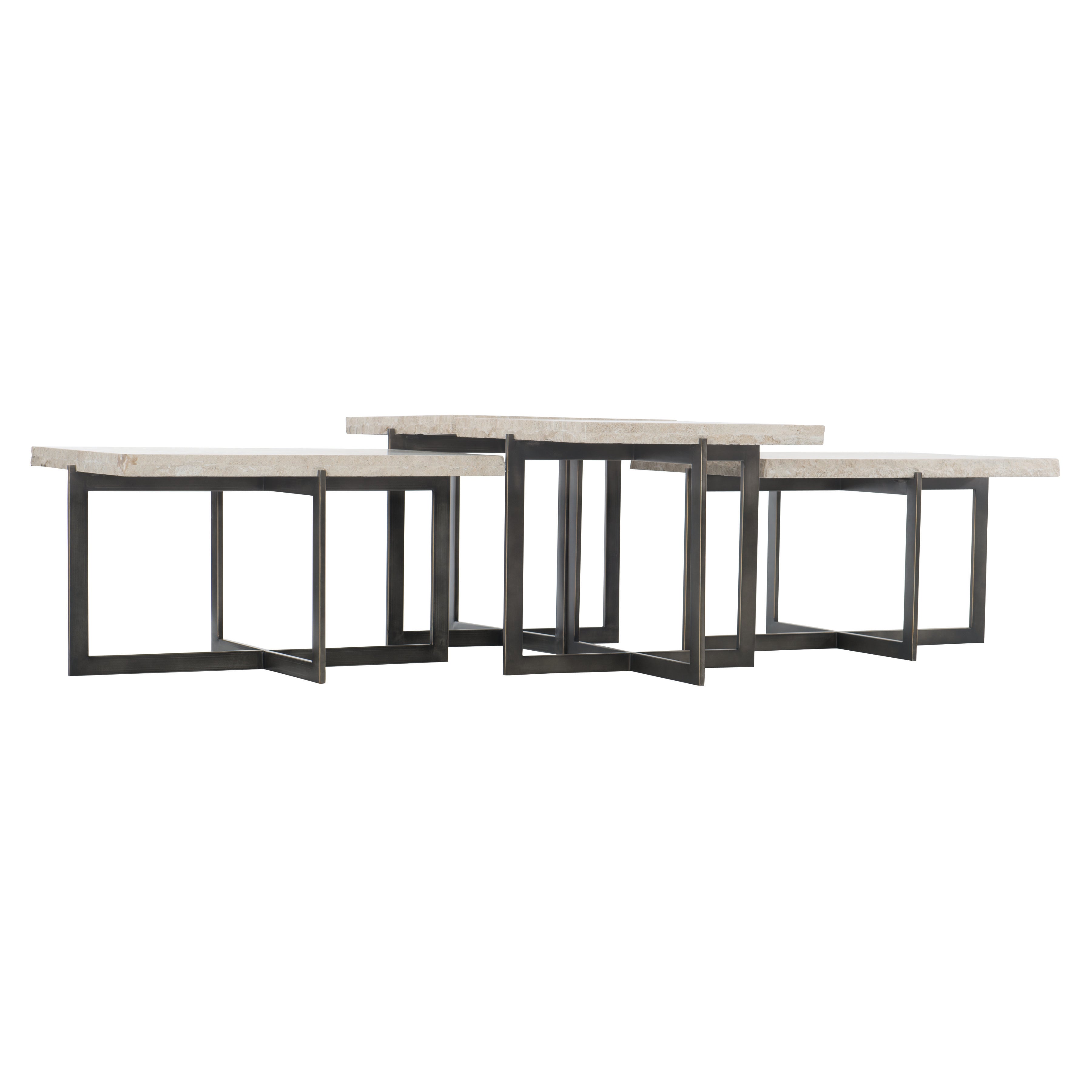 Hathaway Metal Bunching Square Cocktail Table by Bernhardt