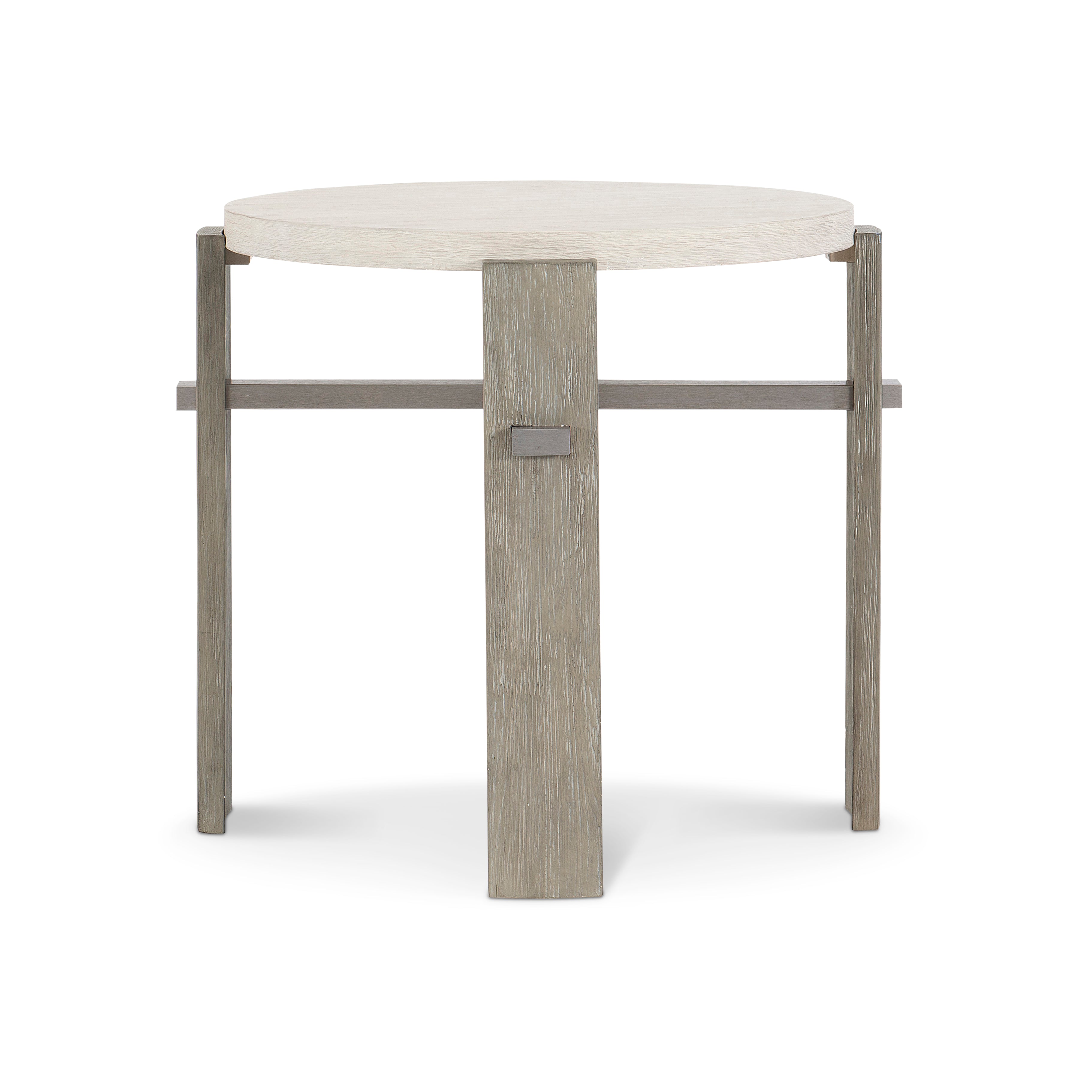 Foundations Round Side Table with Four Legs by Bernhardt