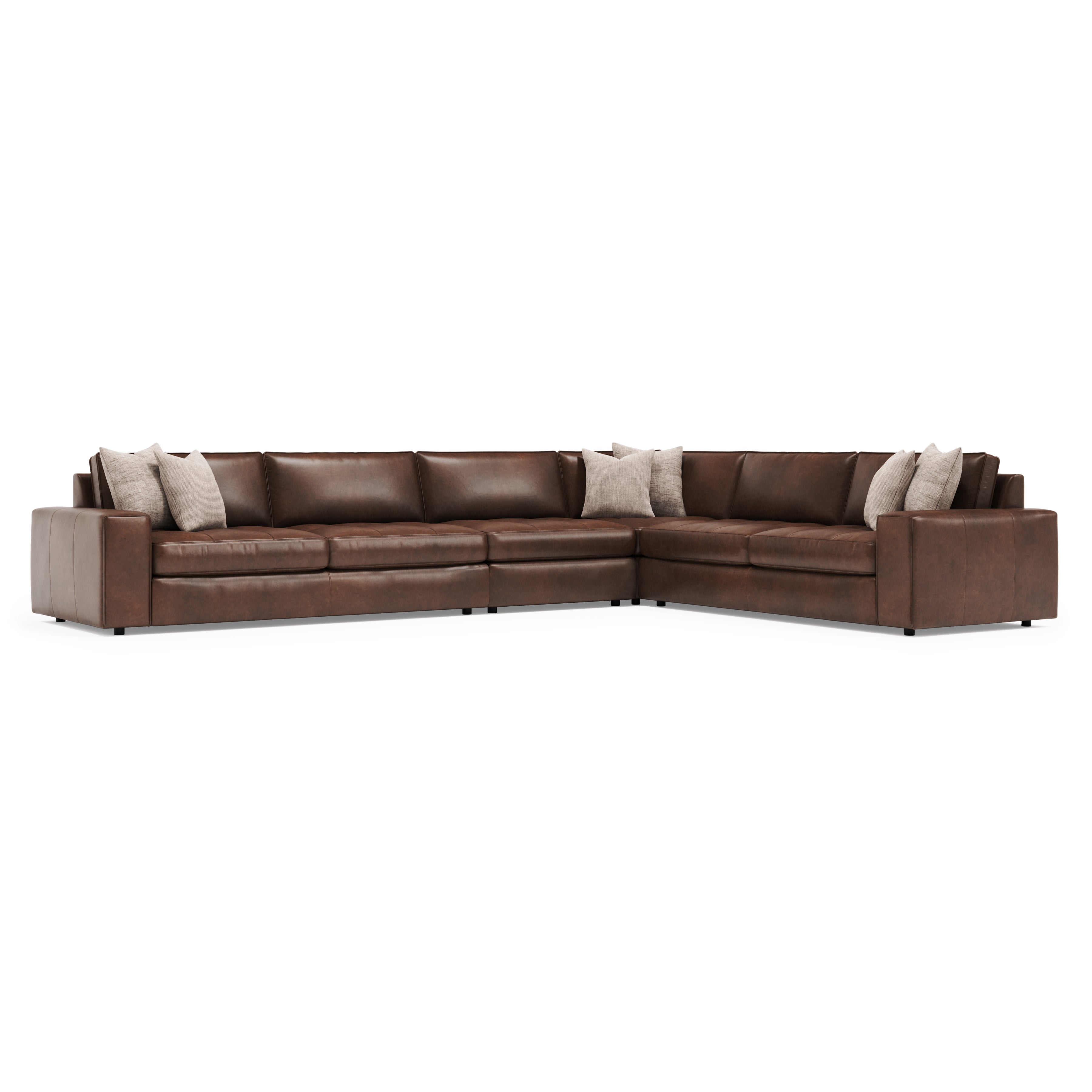 Nest 4-Piece Leather Sectional by Bernhardt