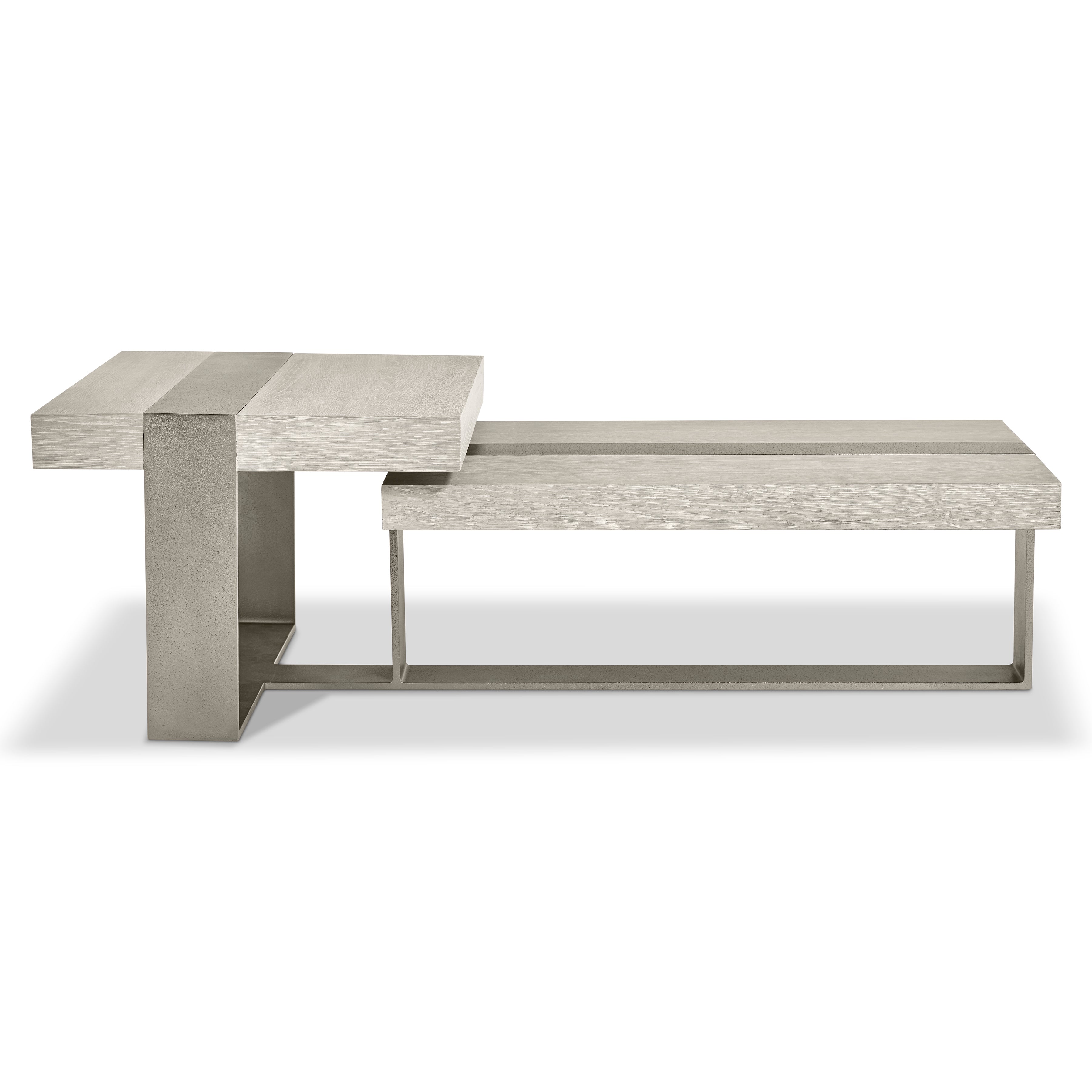 Tempo Metal Base Cocktail Table by Bernhardt