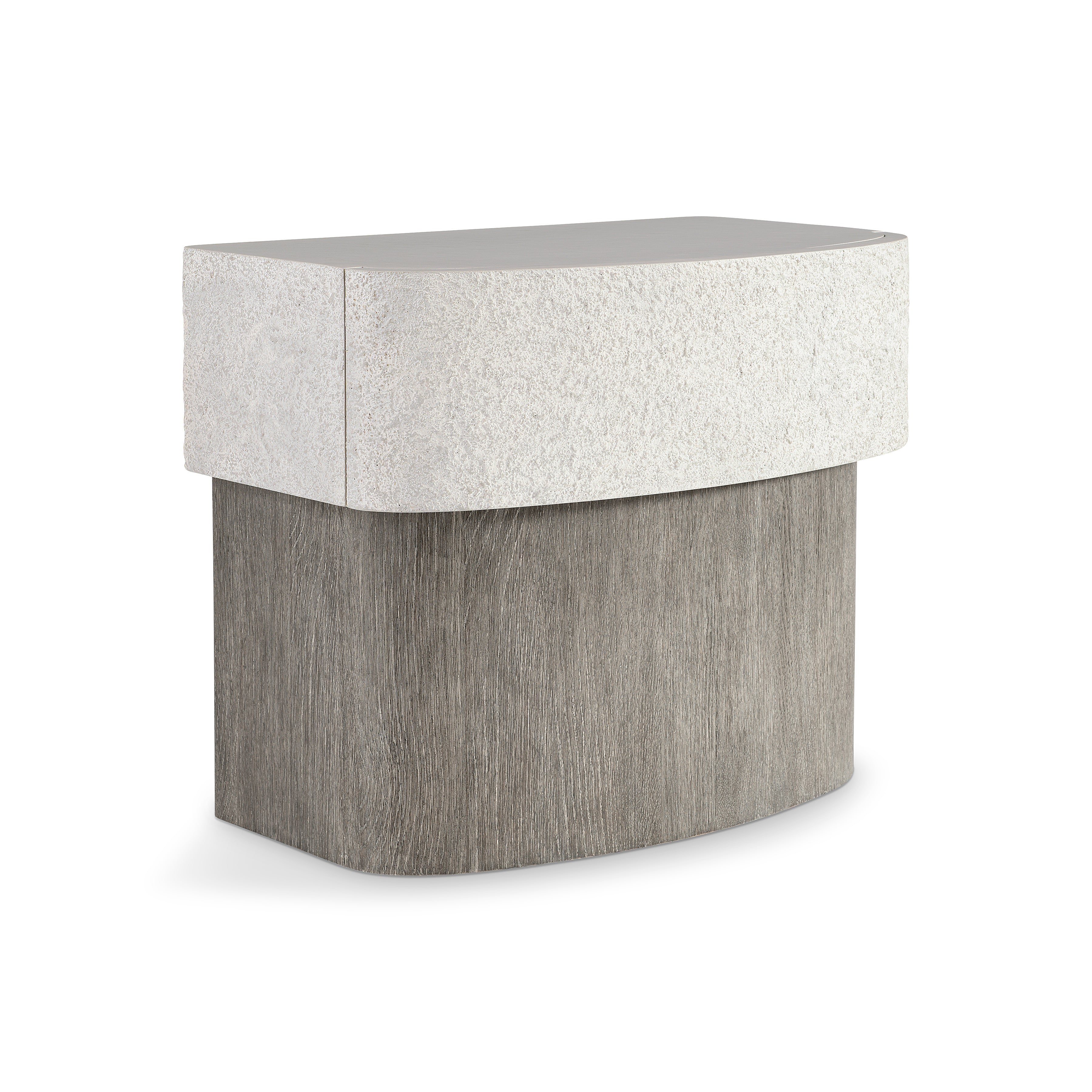 Monolith Faux Stone Nightstand by Bernhardt