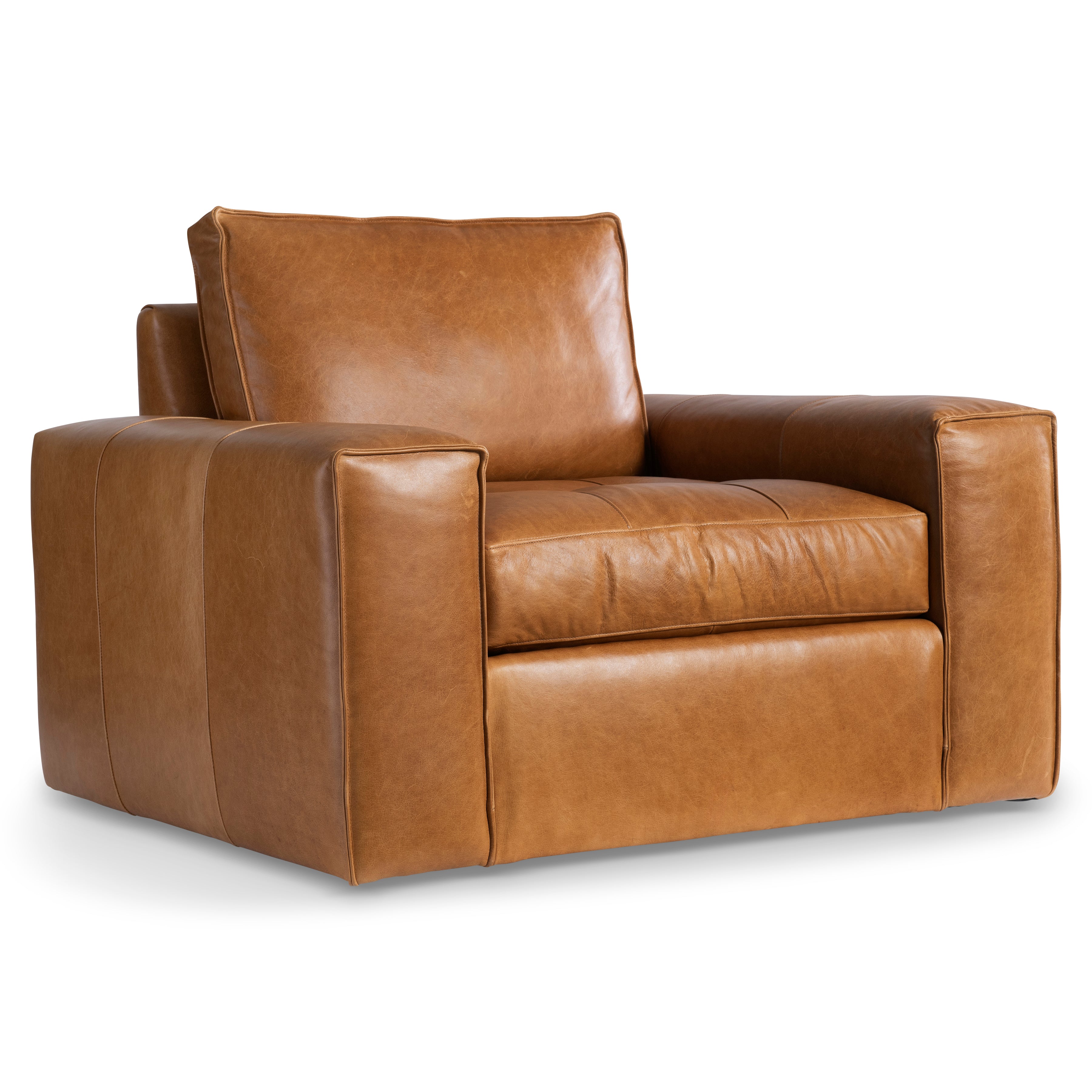 Nest Leather Swivel Chair by Bernhardt