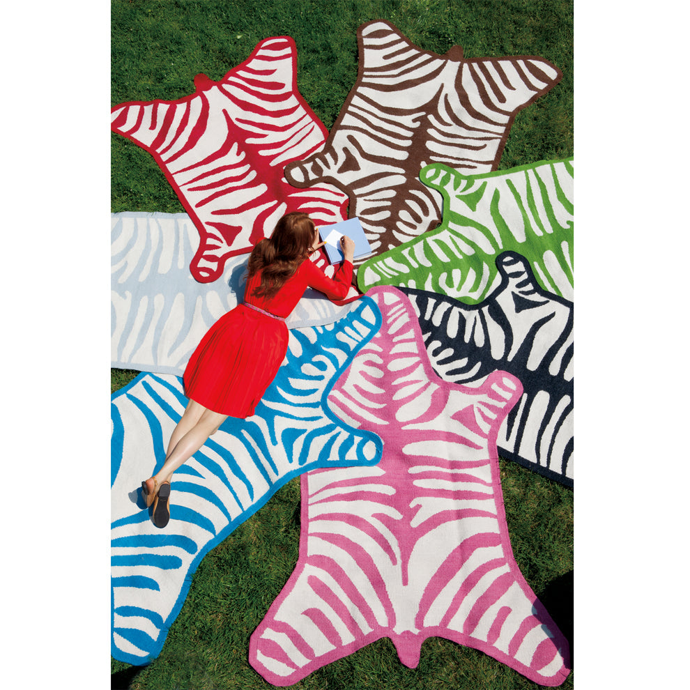 Zebra Flatweave 4' X 6' Rug
