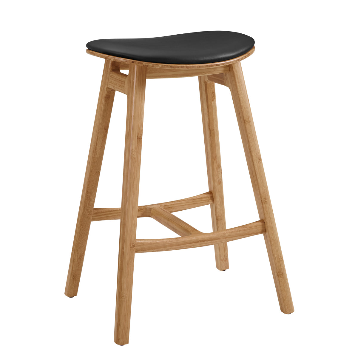 Skol Bar Height Stool With Leather Seat Caramelized (Set of 2) – Old Bones  Co