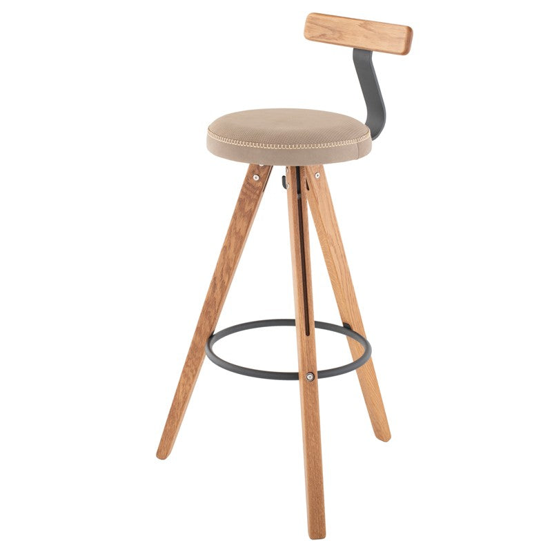 Theo Bar Stool - Grey BAR AND COUNTER STOOL District Eight     Four Hands, Burke Decor, Mid Century Modern Furniture, Old Bones Furniture Company, Old Bones Co, Modern Mid Century, Designer Furniture, https://www.oldbonesco.com/