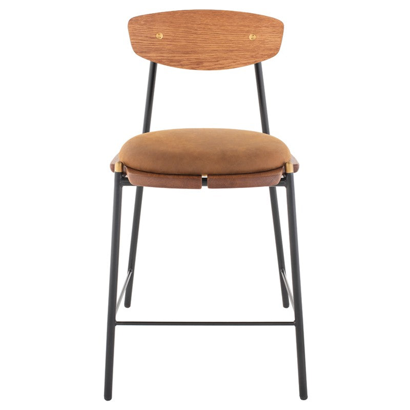 Load image into Gallery viewer, Kink Counter Stool - Hard Fumed Counter Stool District Eight     Four Hands, Burke Decor, Mid Century Modern Furniture, Old Bones Furniture Company, Old Bones Co, Modern Mid Century, Designer Furniture, https://www.oldbonesco.com/
