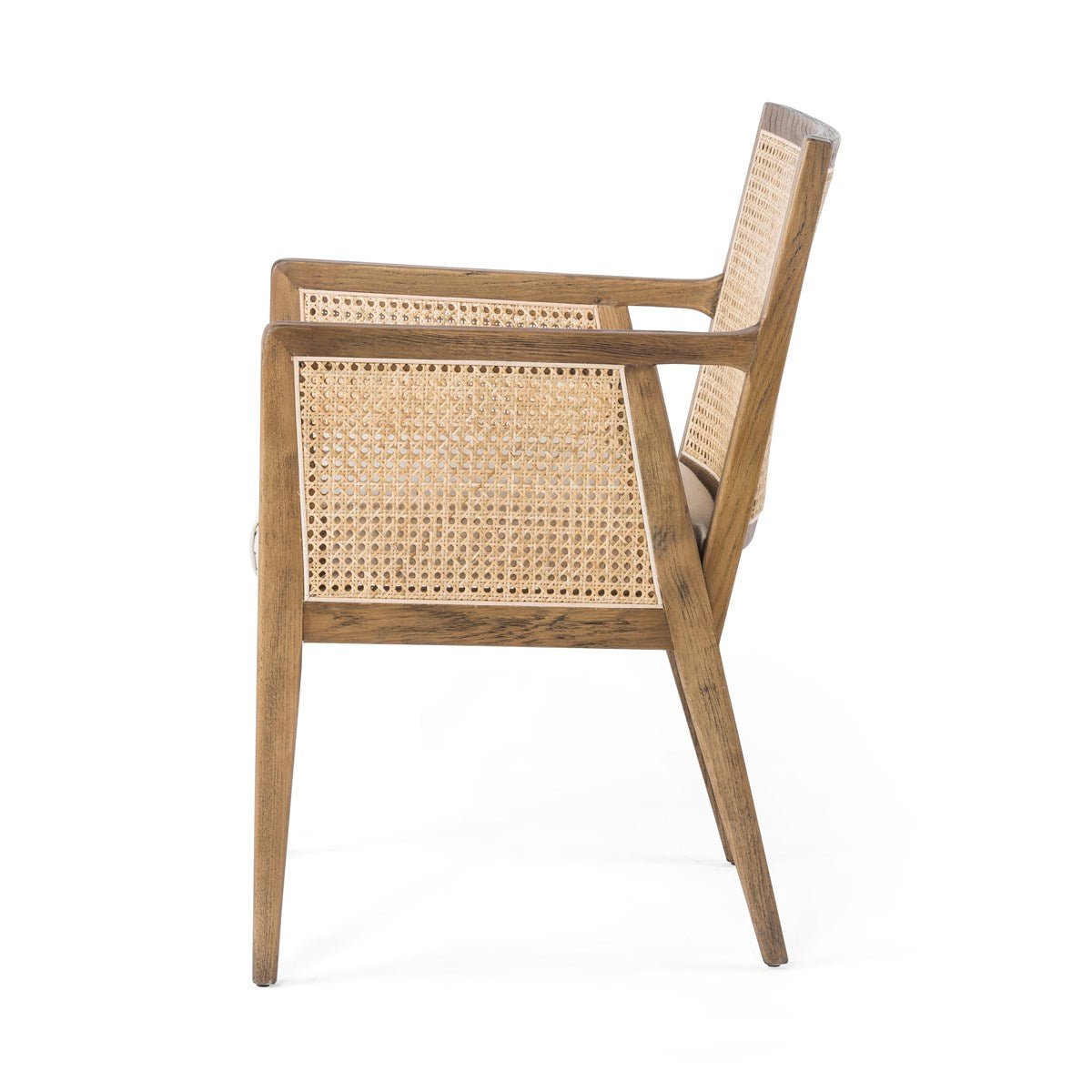 Cane arm sales dining chair