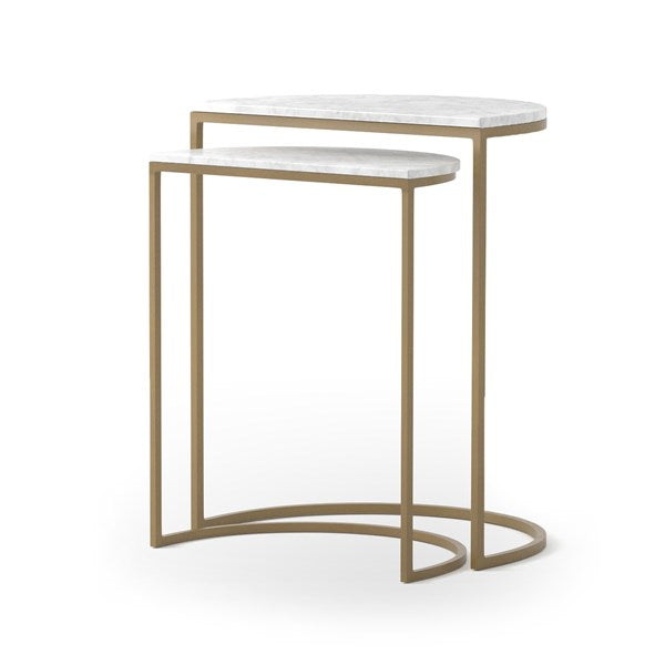 Ane Nesting Tables - Iron Matte Brass Nesting Table Four Hands     Four Hands, Mid Century Modern Furniture, Old Bones Furniture Company, Old Bones Co, Modern Mid Century, Designer Furniture, https://www.oldbonesco.com/