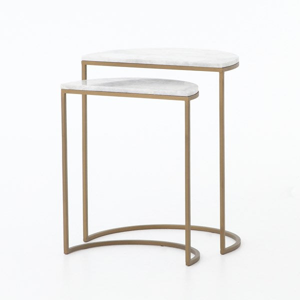 Ane Nesting Tables - Iron Matte Brass Nesting Table Four Hands     Four Hands, Mid Century Modern Furniture, Old Bones Furniture Company, Old Bones Co, Modern Mid Century, Designer Furniture, https://www.oldbonesco.com/
