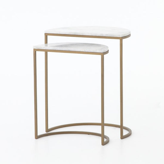 Ane Nesting Tables - Iron Matte Brass Nesting Table Four Hands     Four Hands, Mid Century Modern Furniture, Old Bones Furniture Company, Old Bones Co, Modern Mid Century, Designer Furniture, https://www.oldbonesco.com/