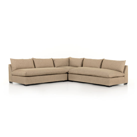 Load image into Gallery viewer, Grant 3-pc Sectional Heron SandSectional Four Hands  Heron Sand   Four Hands, Burke Decor, Mid Century Modern Furniture, Old Bones Furniture Company, Old Bones Co, Modern Mid Century, Designer Furniture, https://www.oldbonesco.com/
