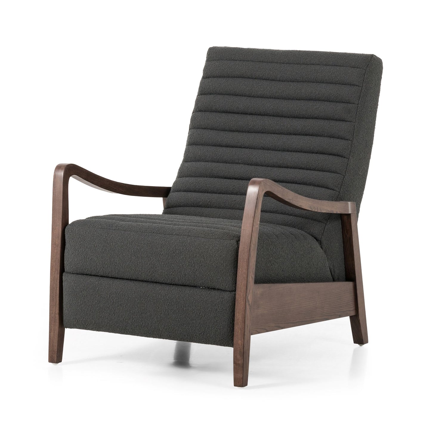 Chance Recliner Fiqa Boucle CharcoalArm Chairs, Recliners & Sleeper Chairs Four Hands  Fiqa Boucle Charcoal   Four Hands, Mid Century Modern Furniture, Old Bones Furniture Company, Old Bones Co, Modern Mid Century, Designer Furniture, https://www.oldbonesco.com/