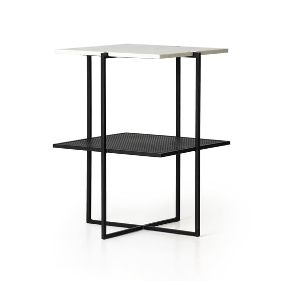 Olivia Nightstand-Antique Brass Iron Matte BlackNightstand Four Hands  Iron Matte Black   Four Hands, Mid Century Modern Furniture, Old Bones Furniture Company, Old Bones Co, Modern Mid Century, Designer Furniture, https://www.oldbonesco.com/