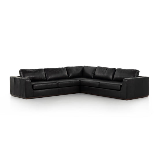 Colt 3-Piece Sectional Without Ottoman Heirloom BlackSectional Sofa Four Hands  Heirloom Black   Four Hands, Mid Century Modern Furniture, Old Bones Furniture Company, Old Bones Co, Modern Mid Century, Designer Furniture, https://www.oldbonesco.com/