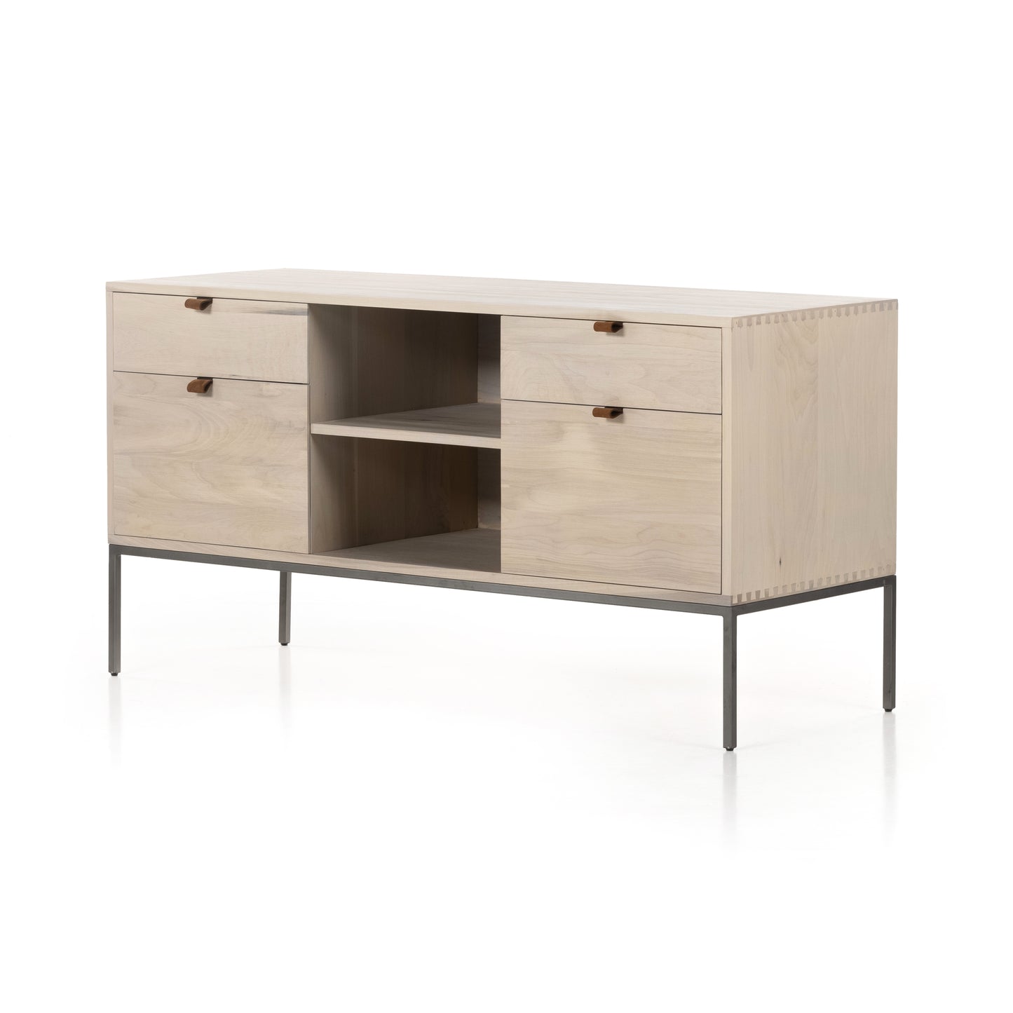 Load image into Gallery viewer, Trey Modular Filing Credenza Dove PoplarFiling Cabinets Four Hands  Dove Poplar   Four Hands, Mid Century Modern Furniture, Old Bones Furniture Company, Old Bones Co, Modern Mid Century, Designer Furniture, https://www.oldbonesco.com/
