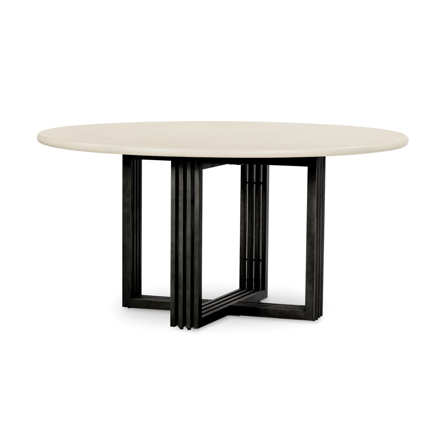 Mia Round Dining Table Antique Black MetalDining Table Four Hands  Antique Black Metal   Four Hands, Mid Century Modern Furniture, Old Bones Furniture Company, Old Bones Co, Modern Mid Century, Designer Furniture, https://www.oldbonesco.com/