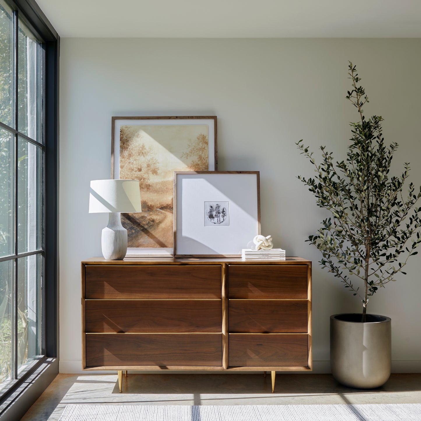 Dark wood clearance modern dresser
