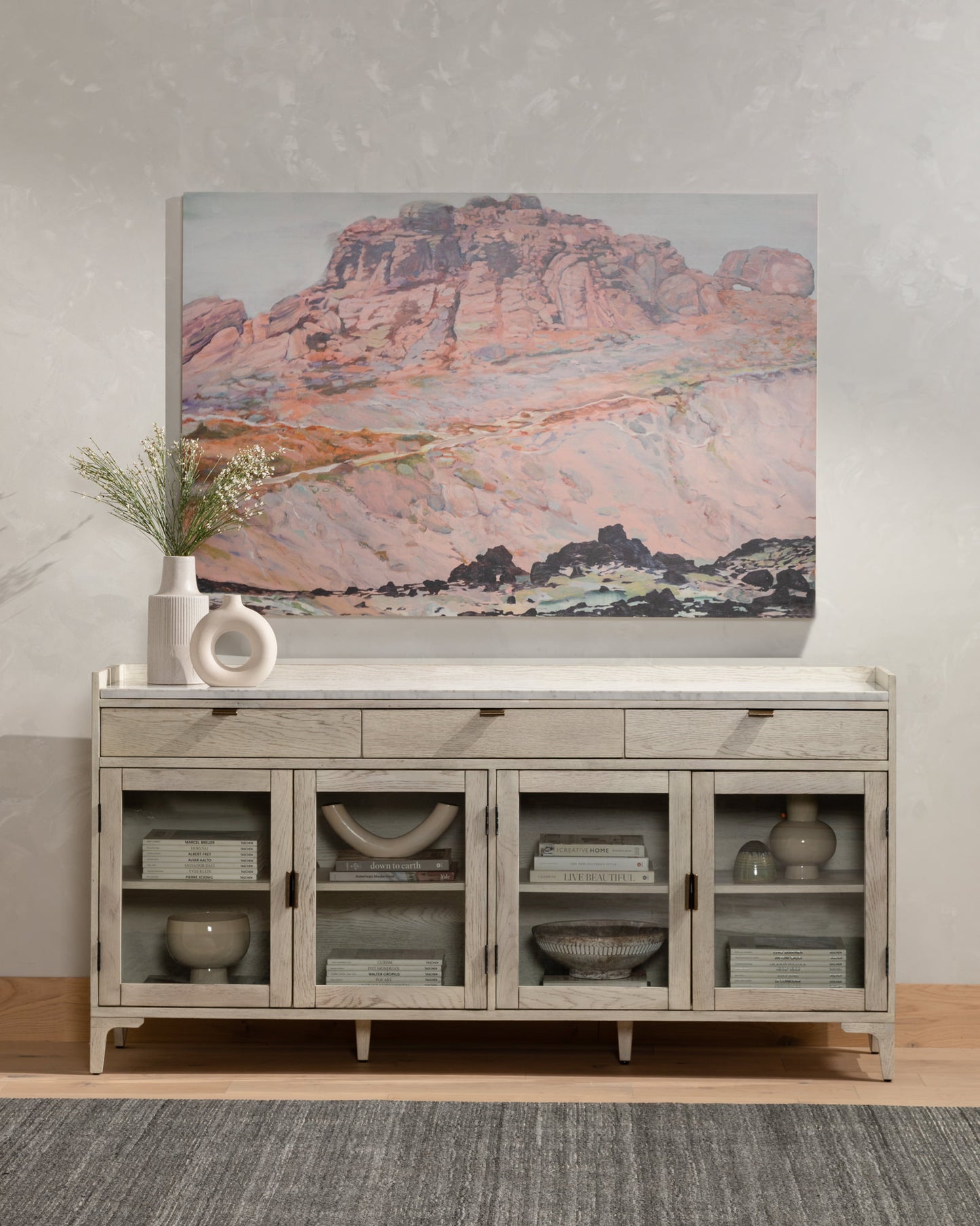 Viggo Sideboard-Vinatge White Wash Sideboard Four Hands     Four Hands, Burke Decor, Mid Century Modern Furniture, Old Bones Furniture Company, Old Bones Co, Modern Mid Century, Designer Furniture, https://www.oldbonesco.com/