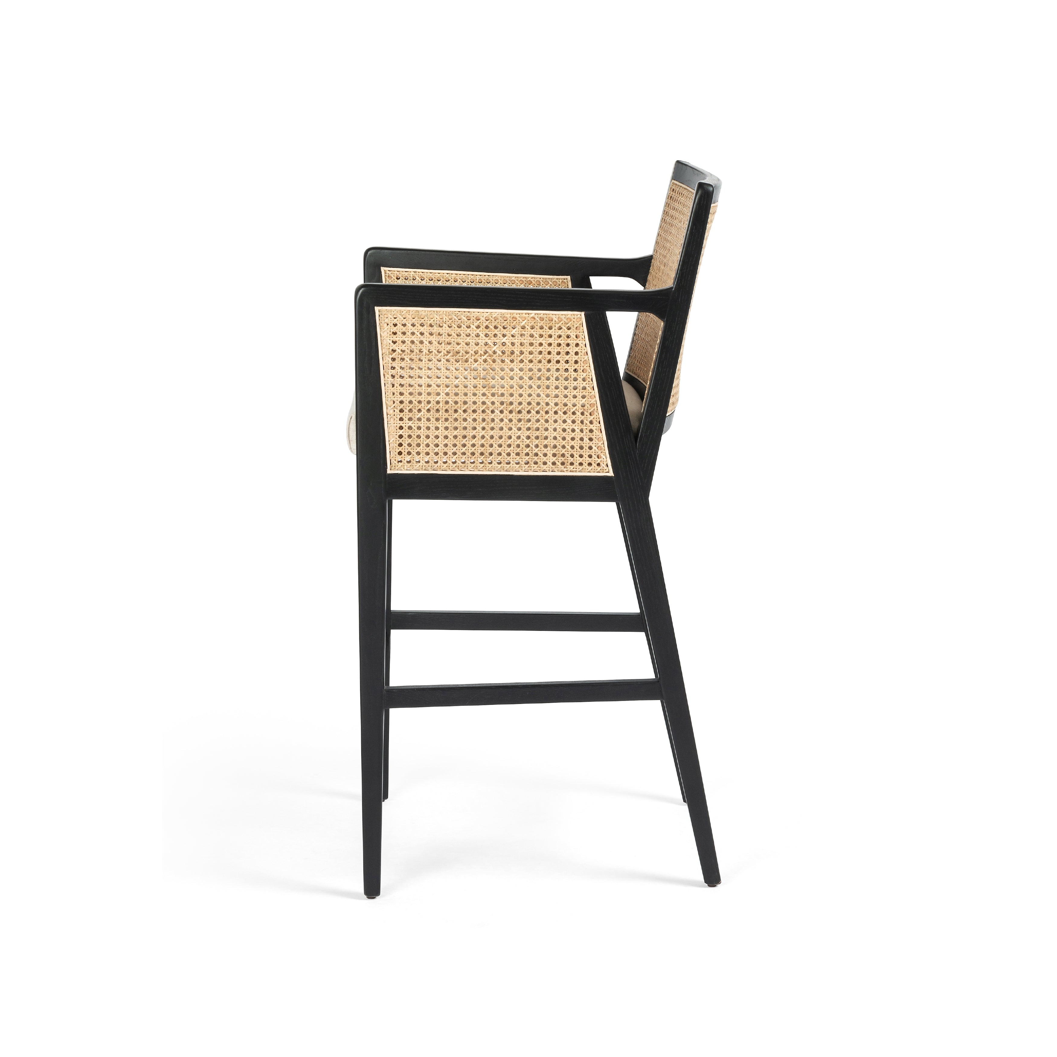 Antonia Cane Stool BAR AND COUNTER STOOL Four Hands     Four Hands, Burke Decor, Mid Century Modern Furniture, Old Bones Furniture Company, Old Bones Co, Modern Mid Century, Designer Furniture, https://www.oldbonesco.com/