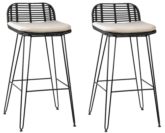 Bani Barstool Set of 2 Bar & Counter Stools Dovetail     Four Hands, Burke Decor, Mid Century Modern Furniture, Old Bones Furniture Company, Old Bones Co, Modern Mid Century, Designer Furniture, https://www.oldbonesco.com/