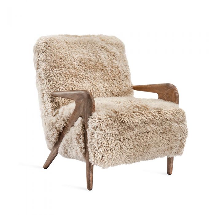 Load image into Gallery viewer, Angelica Lounge Chair - Morel Taupe Lounge Chair Interlude Home     Four Hands, Burke Decor, Mid Century Modern Furniture, Old Bones Furniture Company, Old Bones Co, Modern Mid Century, Designer Furniture, https://www.oldbonesco.com/
