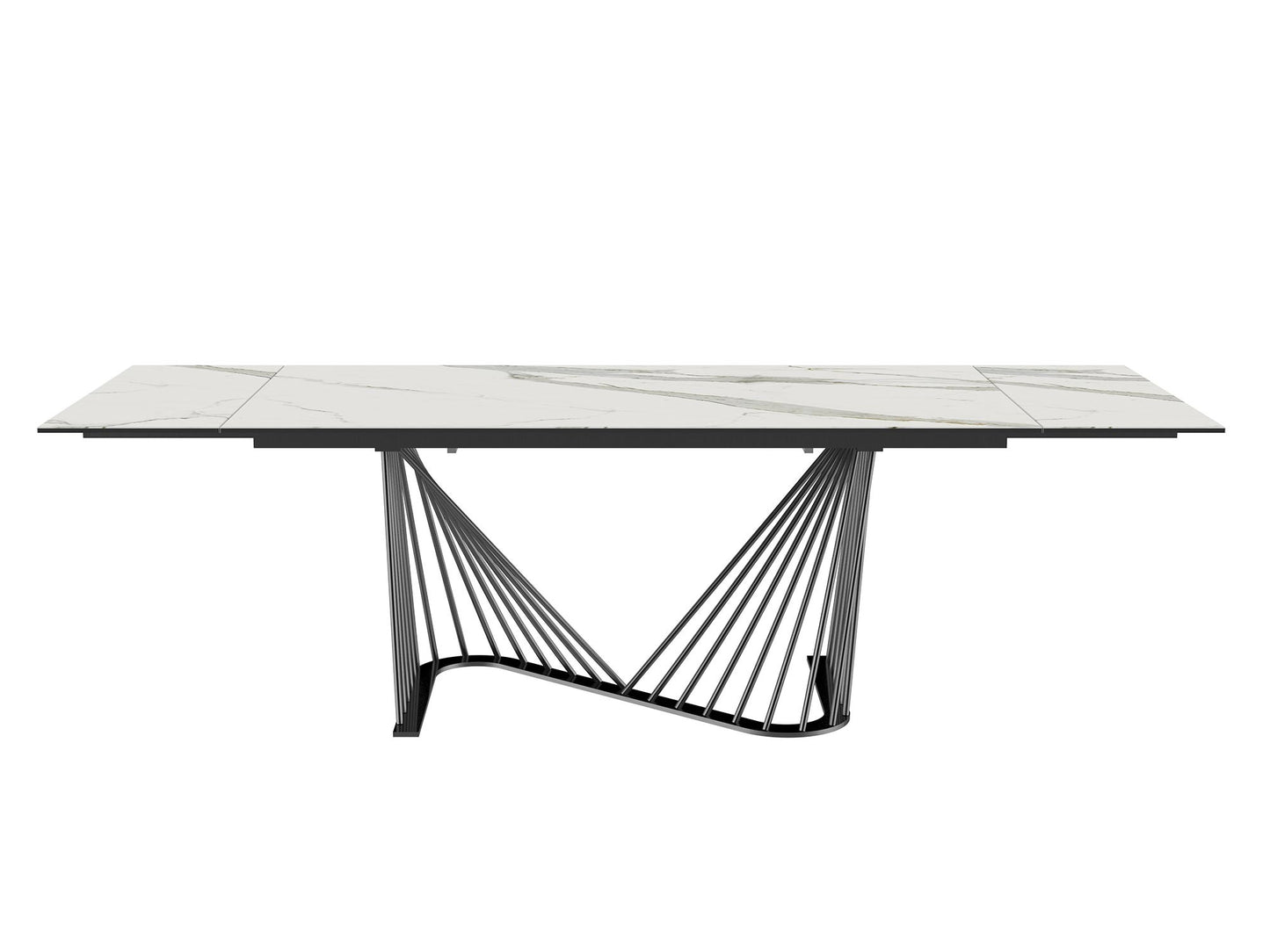 Roma Extendable Dining Table Dining Table Whiteline     Four Hands, Burke Decor, Mid Century Modern Furniture, Old Bones Furniture Company, Old Bones Co, Modern Mid Century, Designer Furniture, https://www.oldbonesco.com/