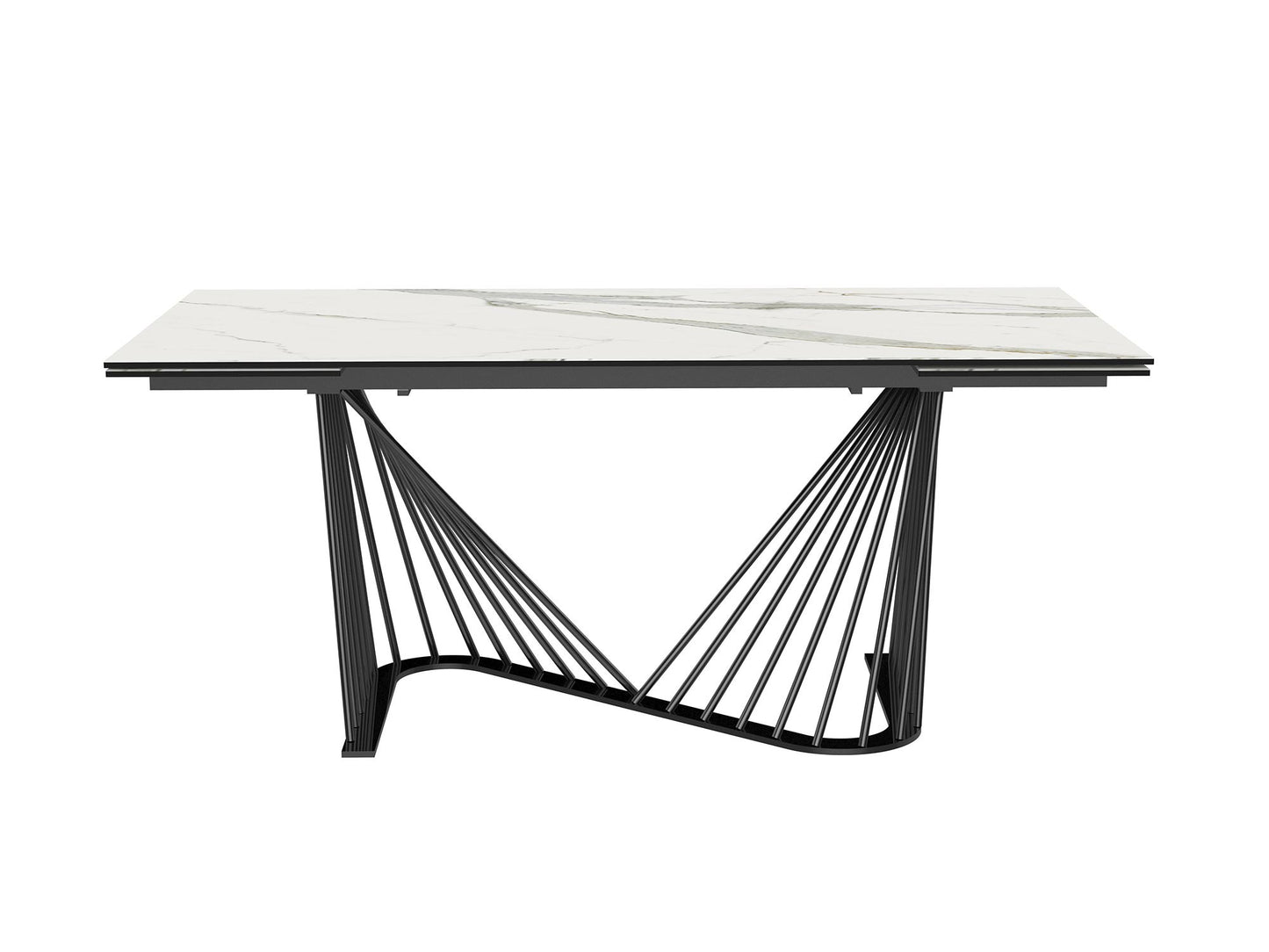 Roma Extendable Dining Table Dining Table Whiteline     Four Hands, Burke Decor, Mid Century Modern Furniture, Old Bones Furniture Company, Old Bones Co, Modern Mid Century, Designer Furniture, https://www.oldbonesco.com/