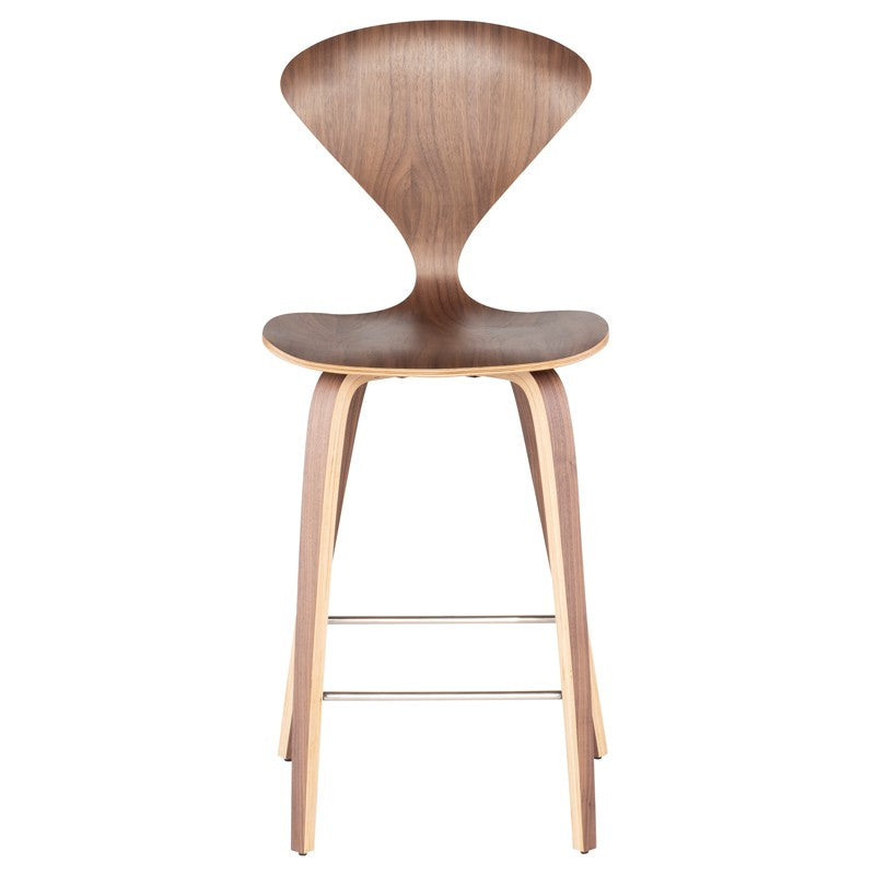 Satine Walnut Wood Counter Stool Counter Stool Nuevo     Four Hands, Burke Decor, Mid Century Modern Furniture, Old Bones Furniture Company, Old Bones Co, Modern Mid Century, Designer Furniture, https://www.oldbonesco.com/