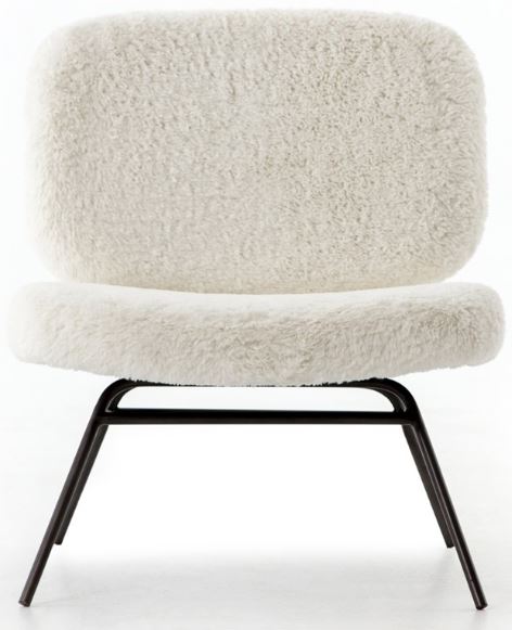 Caleb Chair-ivory Angora Lounge Chair Four Hands     Four Hands, Burke Decor, Mid Century Modern Furniture, Old Bones Furniture Company, Old Bones Co, Modern Mid Century, Designer Furniture, https://www.oldbonesco.com/