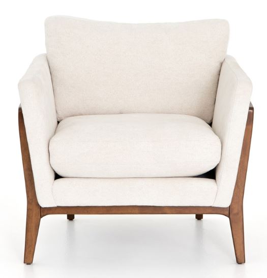 Dash Chair-camarague Cream/pecan Lounge Chair Four Hands     Four Hands, Burke Decor, Mid Century Modern Furniture, Old Bones Furniture Company, Old Bones Co, Modern Mid Century, Designer Furniture, https://www.oldbonesco.com/