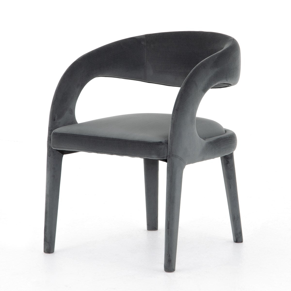 Hawkins Dining Chair Charcoal VelvetDining Chair Four Hands  Charcoal Velvet   Four Hands, Burke Decor, Mid Century Modern Furniture, Old Bones Furniture Company, Old Bones Co, Modern Mid Century, Designer Furniture, https://www.oldbonesco.com/