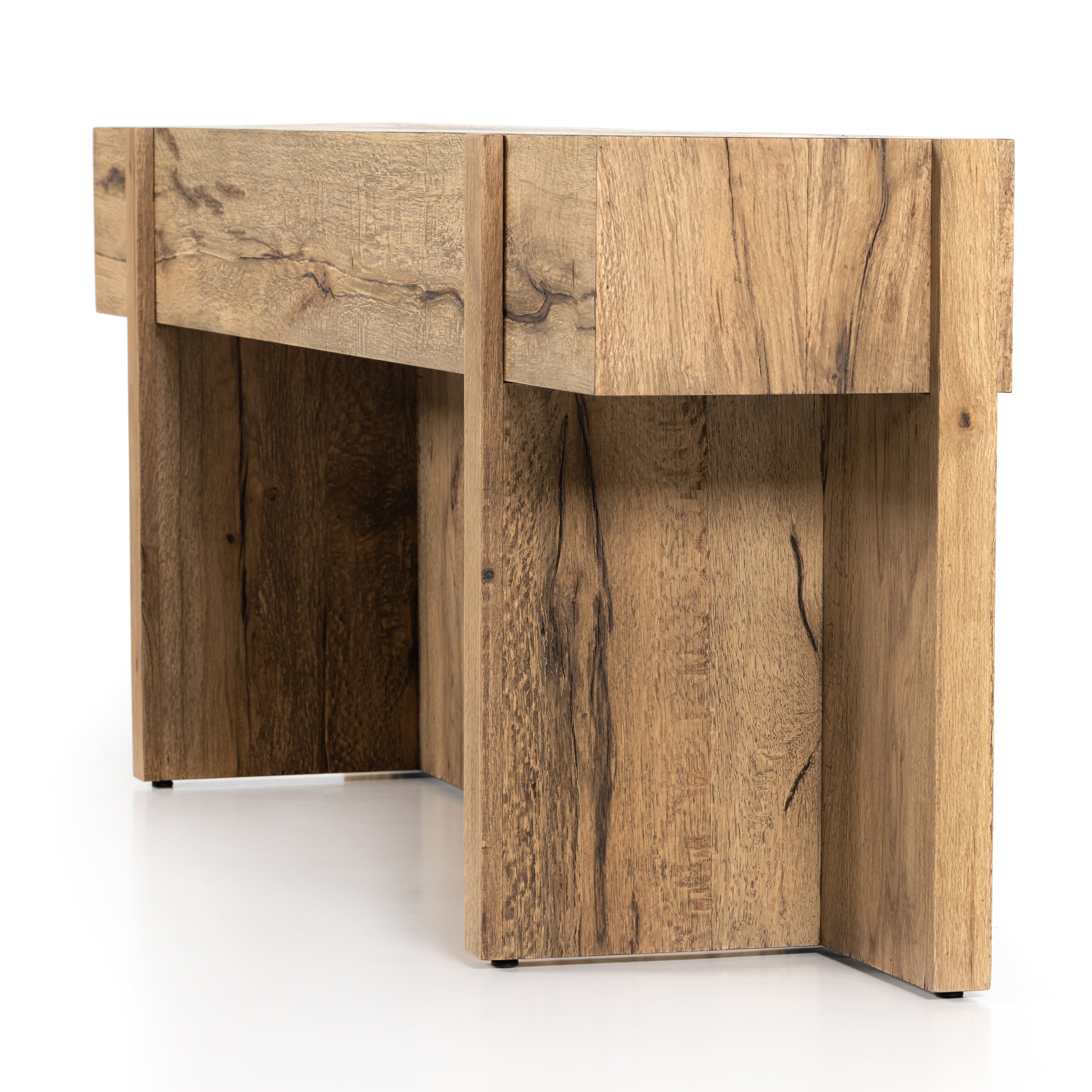 Four Hands Bingham Console Table Rustic Oak Veneer