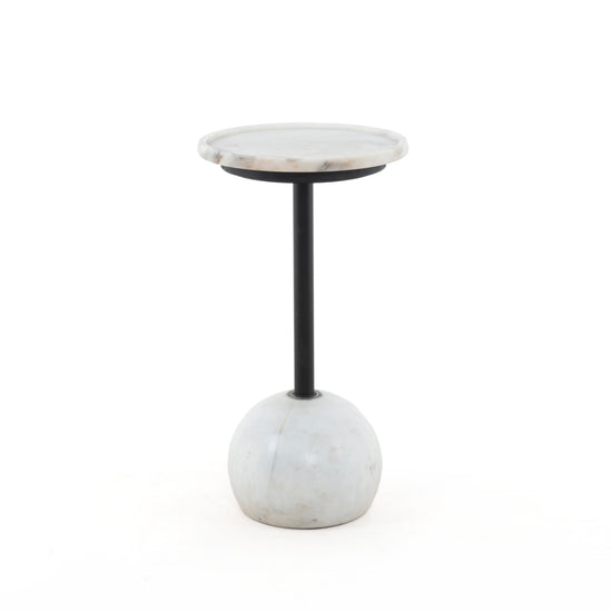 VIOLA ACCENT TABLE Polished White MarbleEnd Table Four Hands  Polished White Marble   Four Hands, Mid Century Modern Furniture, Old Bones Furniture Company, Old Bones Co, Modern Mid Century, Designer Furniture, https://www.oldbonesco.com/