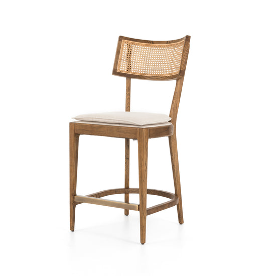 Load image into Gallery viewer, Britt Stool Counter Stool / Toasted NettlewoodBar &amp;amp; Counter Stools Four Hands  Counter Stool Toasted Nettlewood  Four Hands, Burke Decor, Mid Century Modern Furniture, Old Bones Furniture Company, Old Bones Co, Modern Mid Century, Designer Furniture, https://www.oldbonesco.com/
