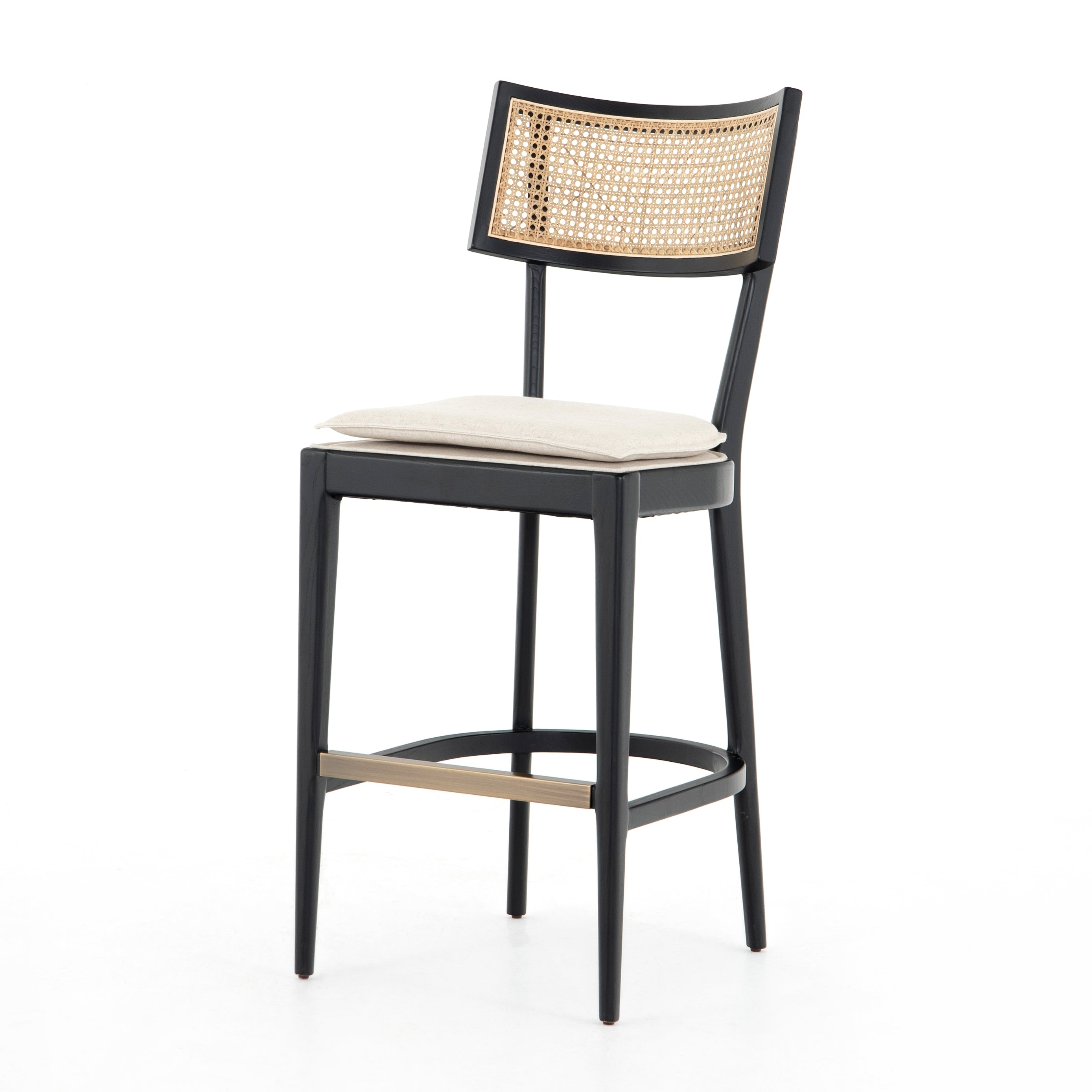 Britt Stool Bar Stool / Brushed EbonyBar & Counter Stools Four Hands  Bar Stool Brushed Ebony  Four Hands, Burke Decor, Mid Century Modern Furniture, Old Bones Furniture Company, Old Bones Co, Modern Mid Century, Designer Furniture, https://www.oldbonesco.com/