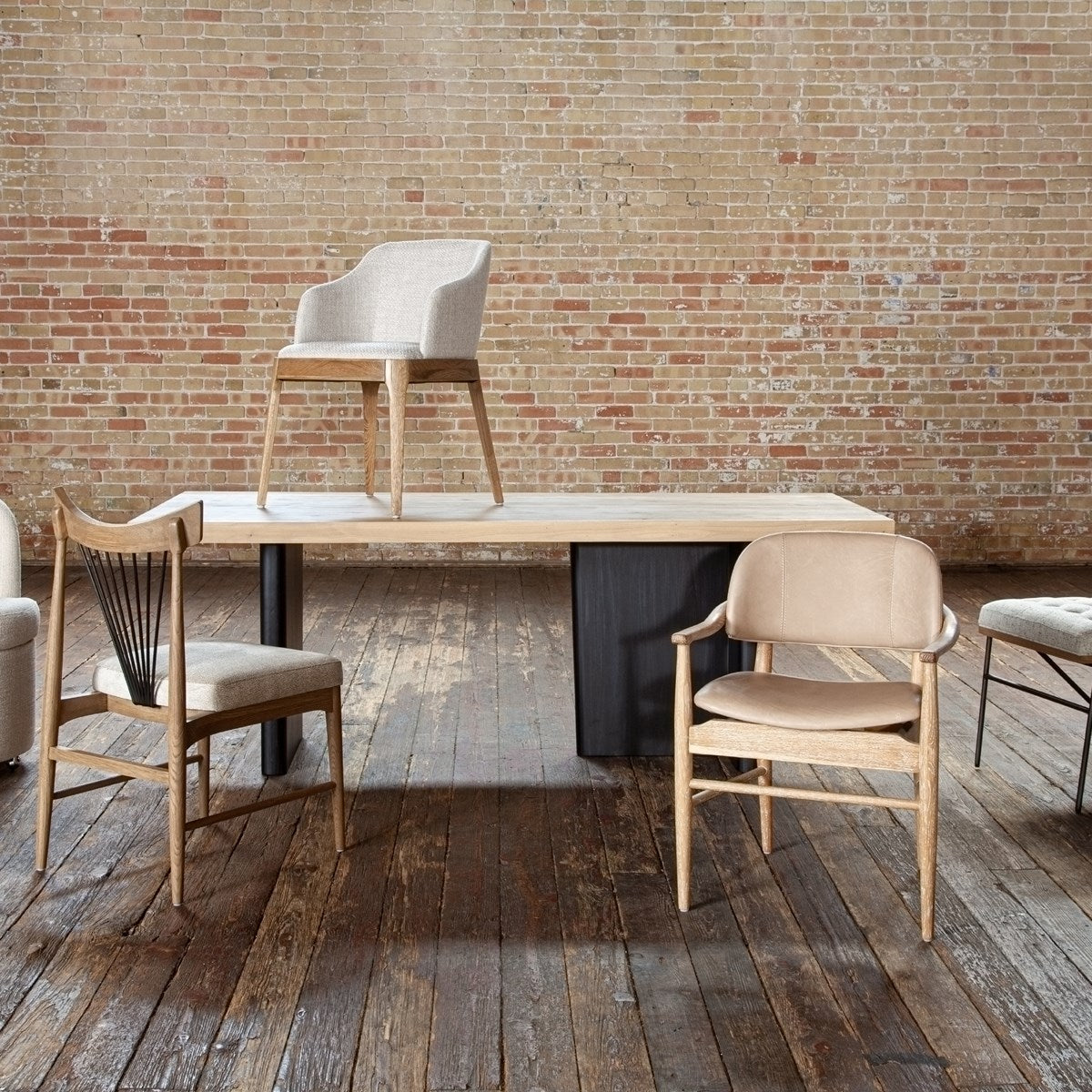 Bryce Dining Chair-Gibson Wheat Dining Chair Four Hands     Four Hands, Burke Decor, Mid Century Modern Furniture, Old Bones Furniture Company, Old Bones Co, Modern Mid Century, Designer Furniture, https://www.oldbonesco.com/
