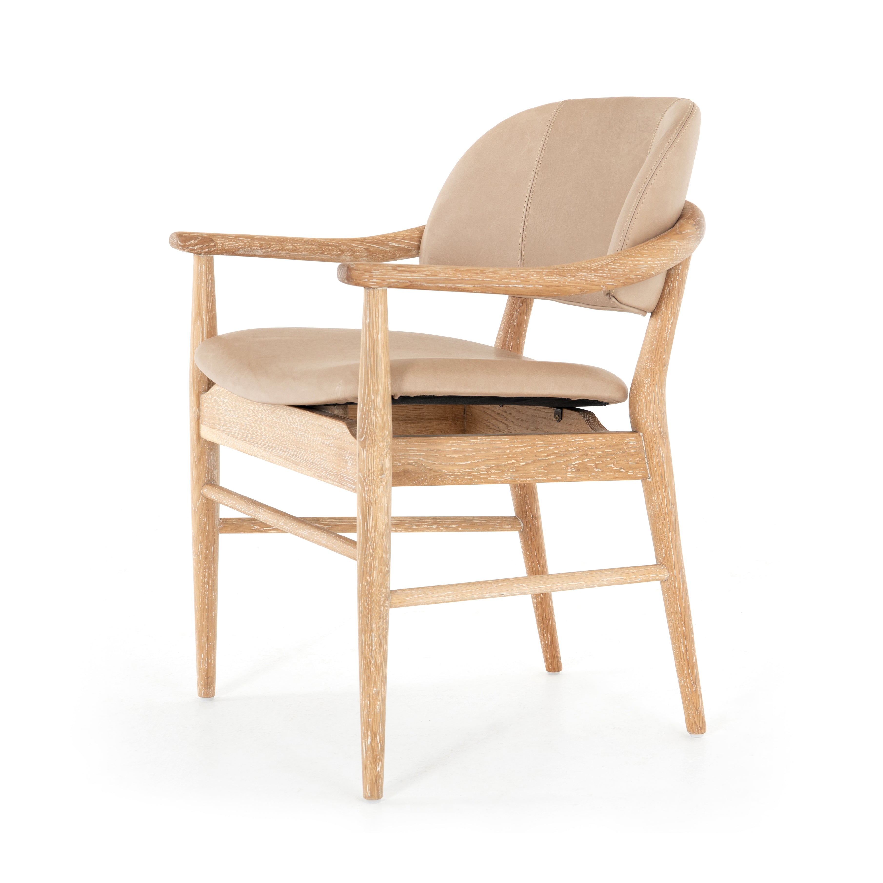 Josie Dining Chair-Vintage White Wash Dining Arm Chair Four Hands     Four Hands, Burke Decor, Mid Century Modern Furniture, Old Bones Furniture Company, Old Bones Co, Modern Mid Century, Designer Furniture, https://www.oldbonesco.com/