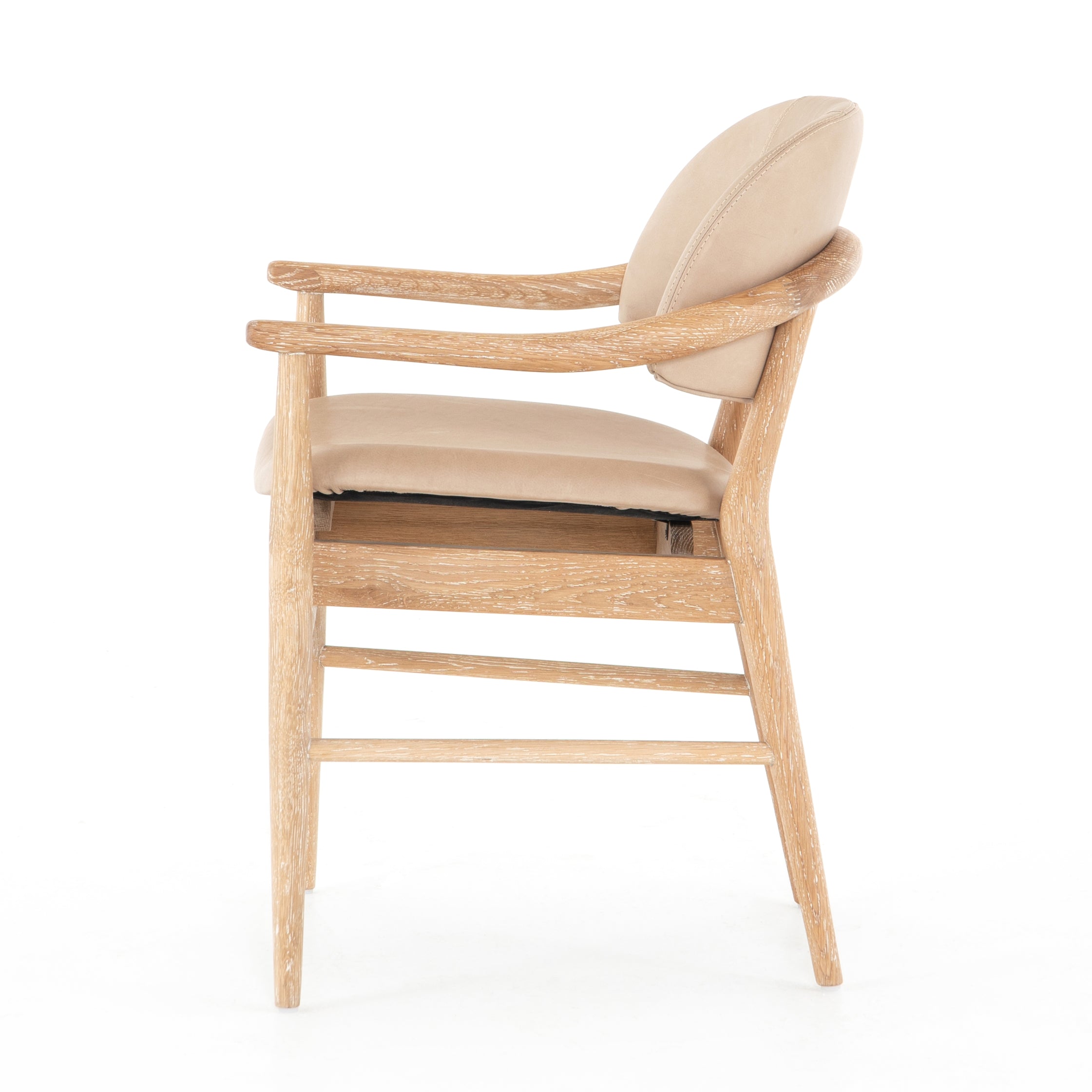 Josie Dining Chair-Vintage White Wash Dining Arm Chair Four Hands     Four Hands, Burke Decor, Mid Century Modern Furniture, Old Bones Furniture Company, Old Bones Co, Modern Mid Century, Designer Furniture, https://www.oldbonesco.com/
