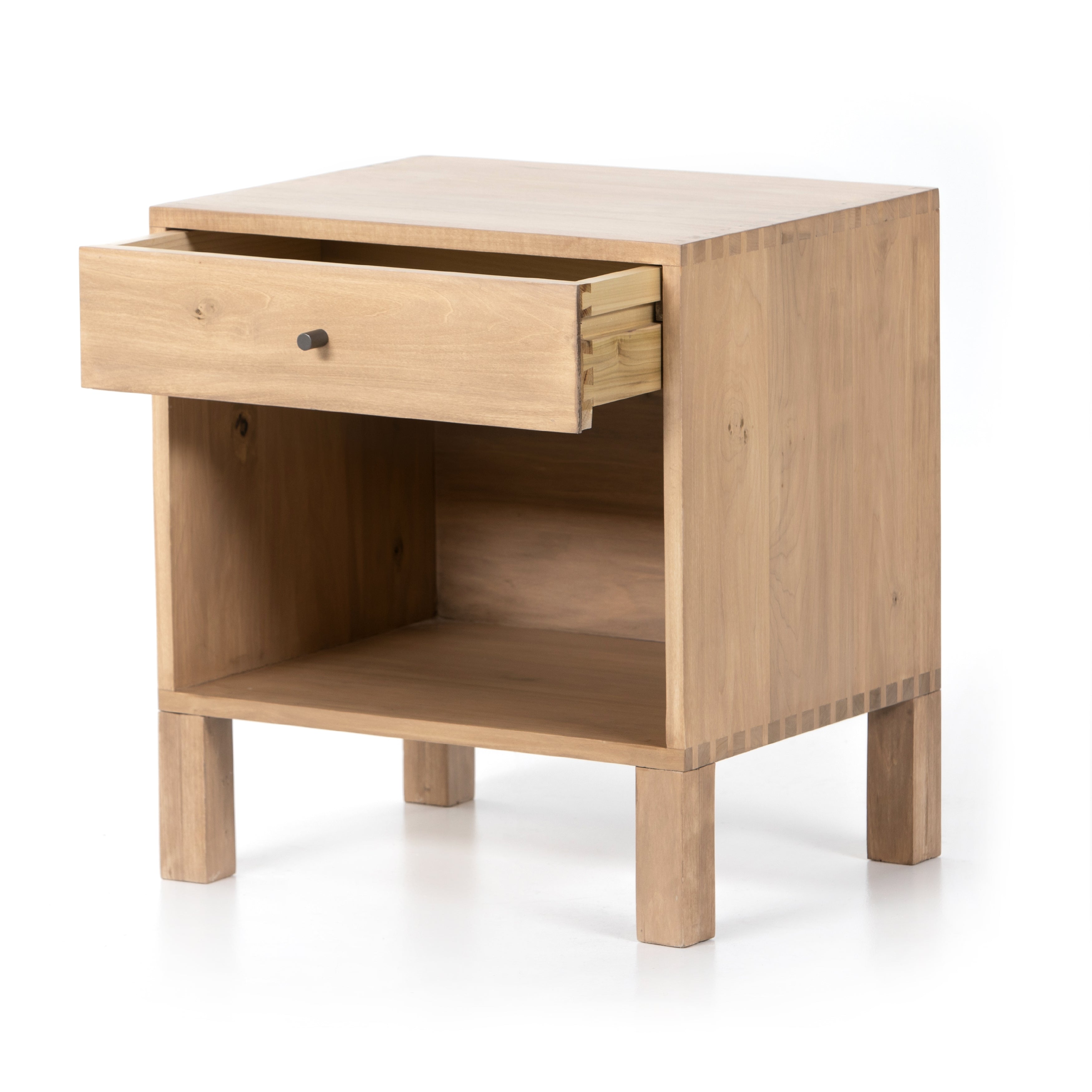 Isador Nightstand-Dry Wash Poplar Nightstands Four Hands     Four Hands, Burke Decor, Mid Century Modern Furniture, Old Bones Furniture Company, Old Bones Co, Modern Mid Century, Designer Furniture, https://www.oldbonesco.com/