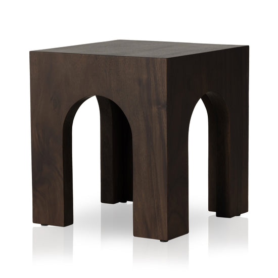 Load image into Gallery viewer, Fausto End Table Smoked GuanacasteEnd Tables Four Hands  Smoked Guanacaste   Four Hands, Mid Century Modern Furniture, Old Bones Furniture Company, Old Bones Co, Modern Mid Century, Designer Furniture, https://www.oldbonesco.com/
