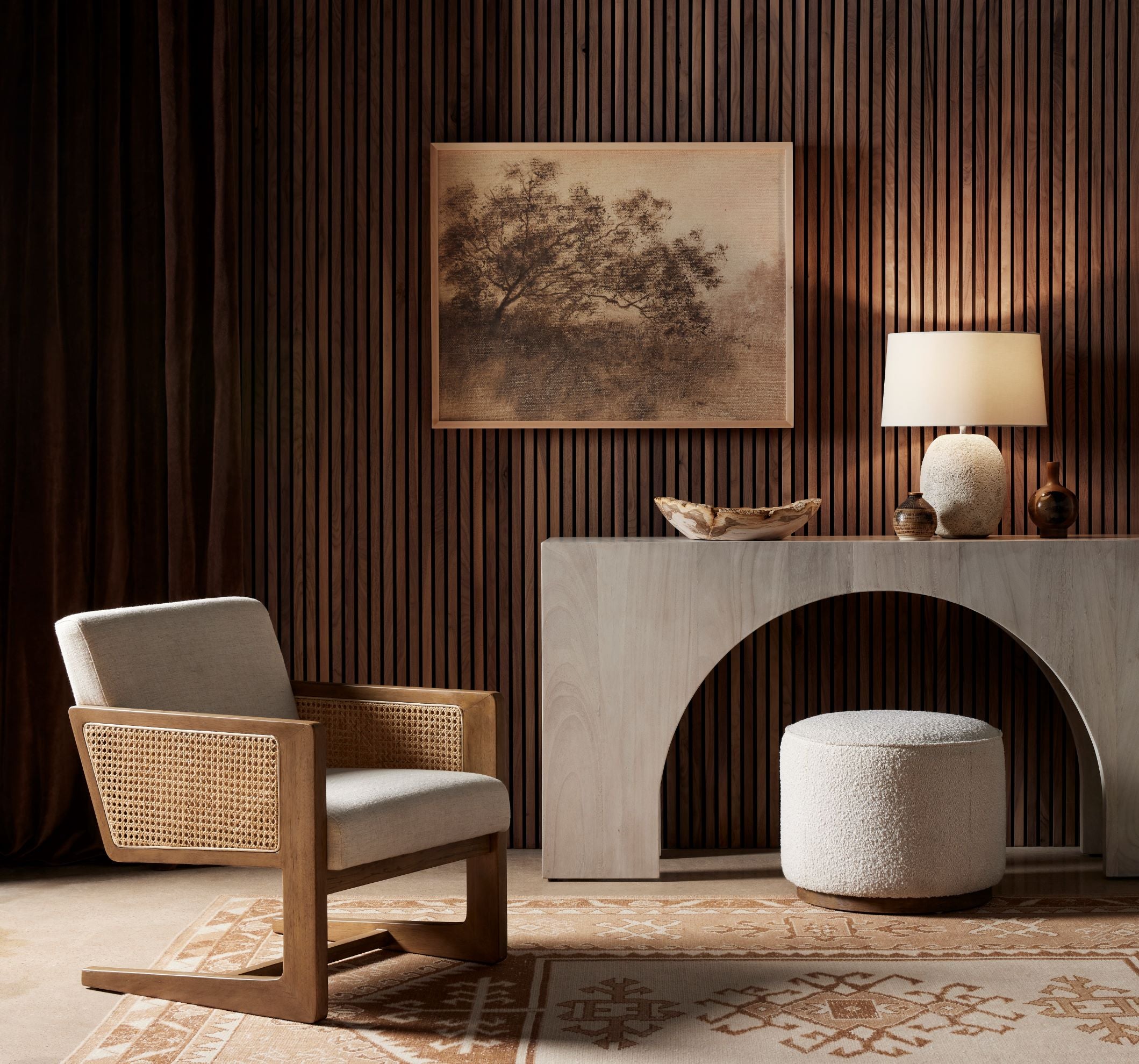 Fausto Console Table-Bleached Guanacaste Console Table Four Hands     Four Hands, Burke Decor, Mid Century Modern Furniture, Old Bones Furniture Company, Old Bones Co, Modern Mid Century, Designer Furniture, https://www.oldbonesco.com/