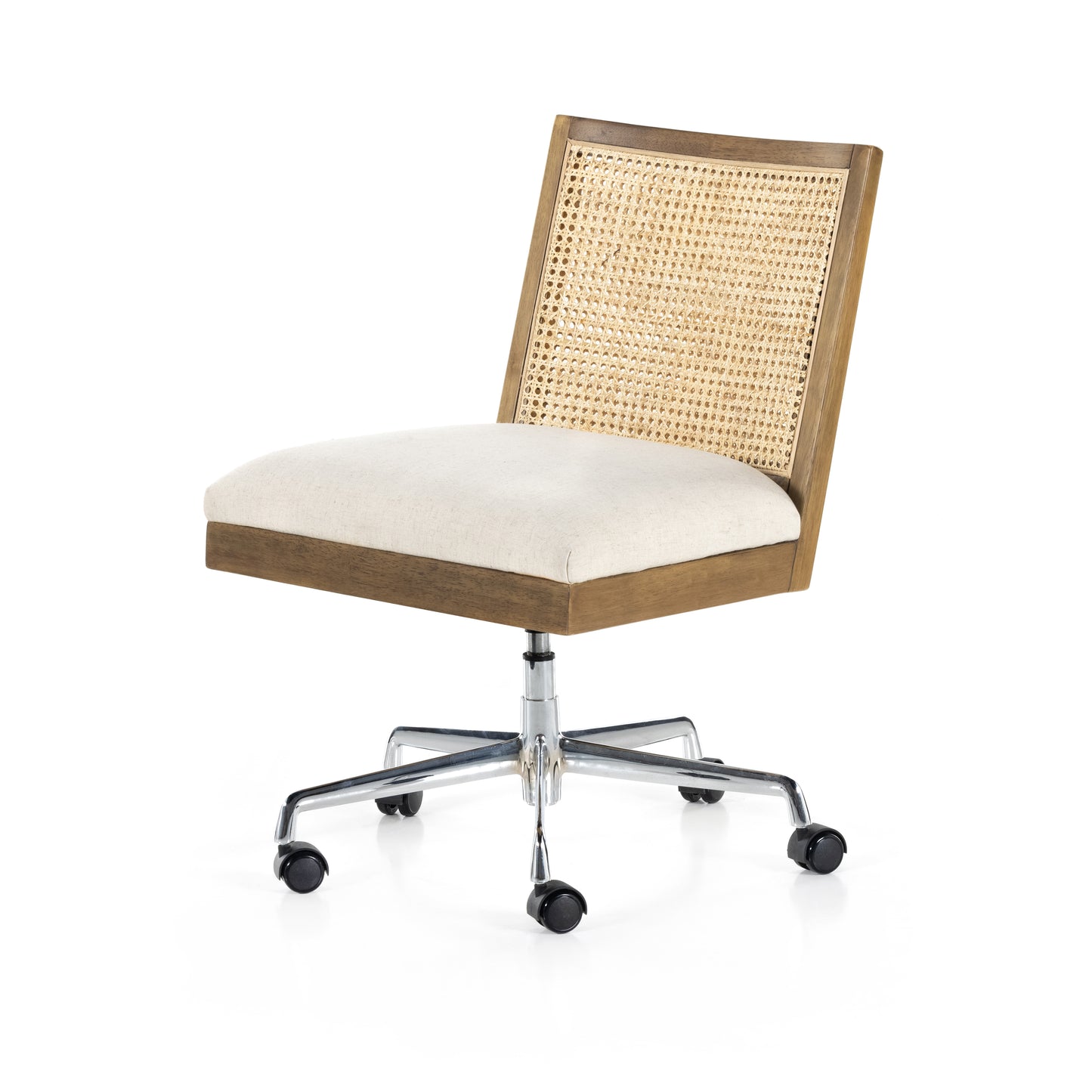 Antonia Cane Desk Chair Toasted Parawood / ArmlessDesk Chair Four Hands  Toasted Parawood Armless  Four Hands, Burke Decor, Mid Century Modern Furniture, Old Bones Furniture Company, Old Bones Co, Modern Mid Century, Designer Furniture, https://www.oldbonesco.com/